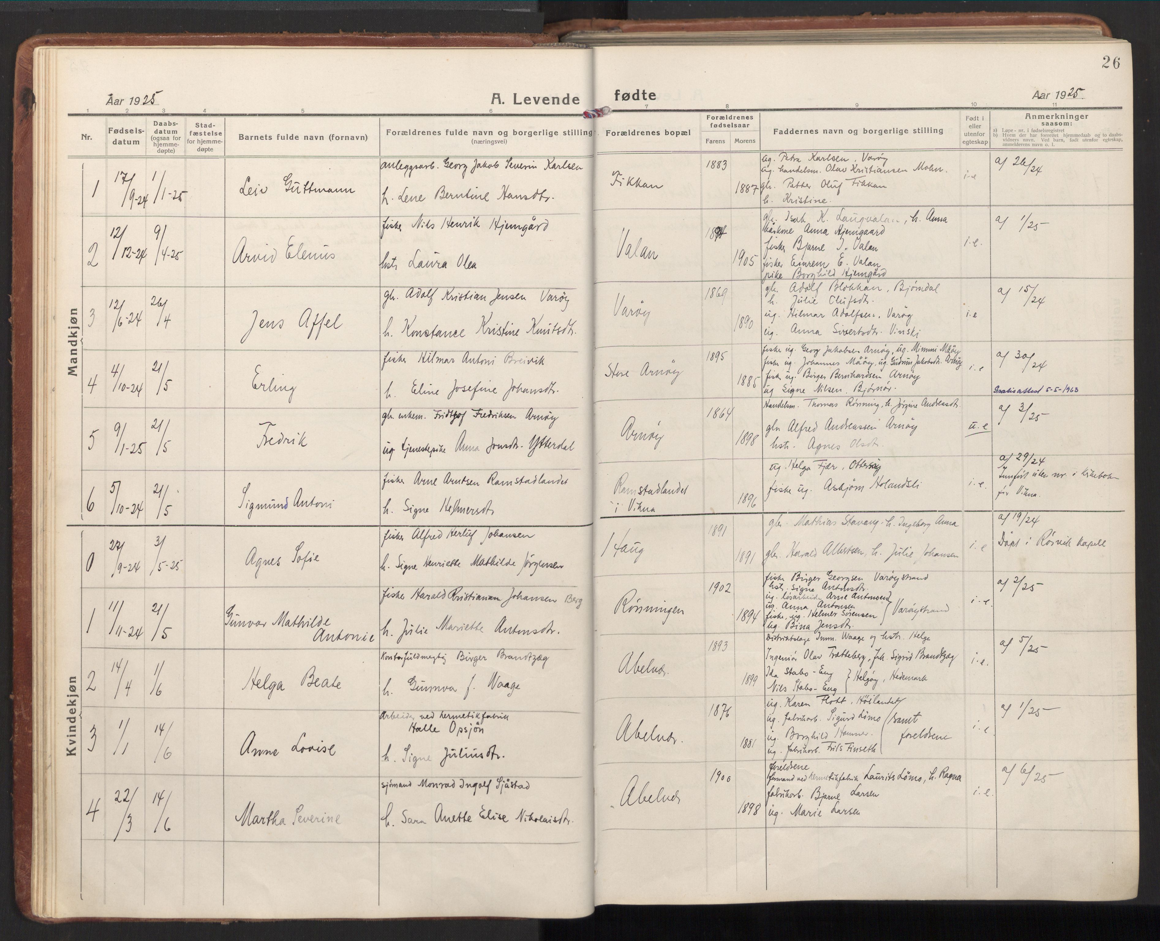 Ministerialprotokoller, klokkerbøker og fødselsregistre - Nord-Trøndelag, AV/SAT-A-1458/784/L0678: Parish register (official) no. 784A13, 1921-1938, p. 26