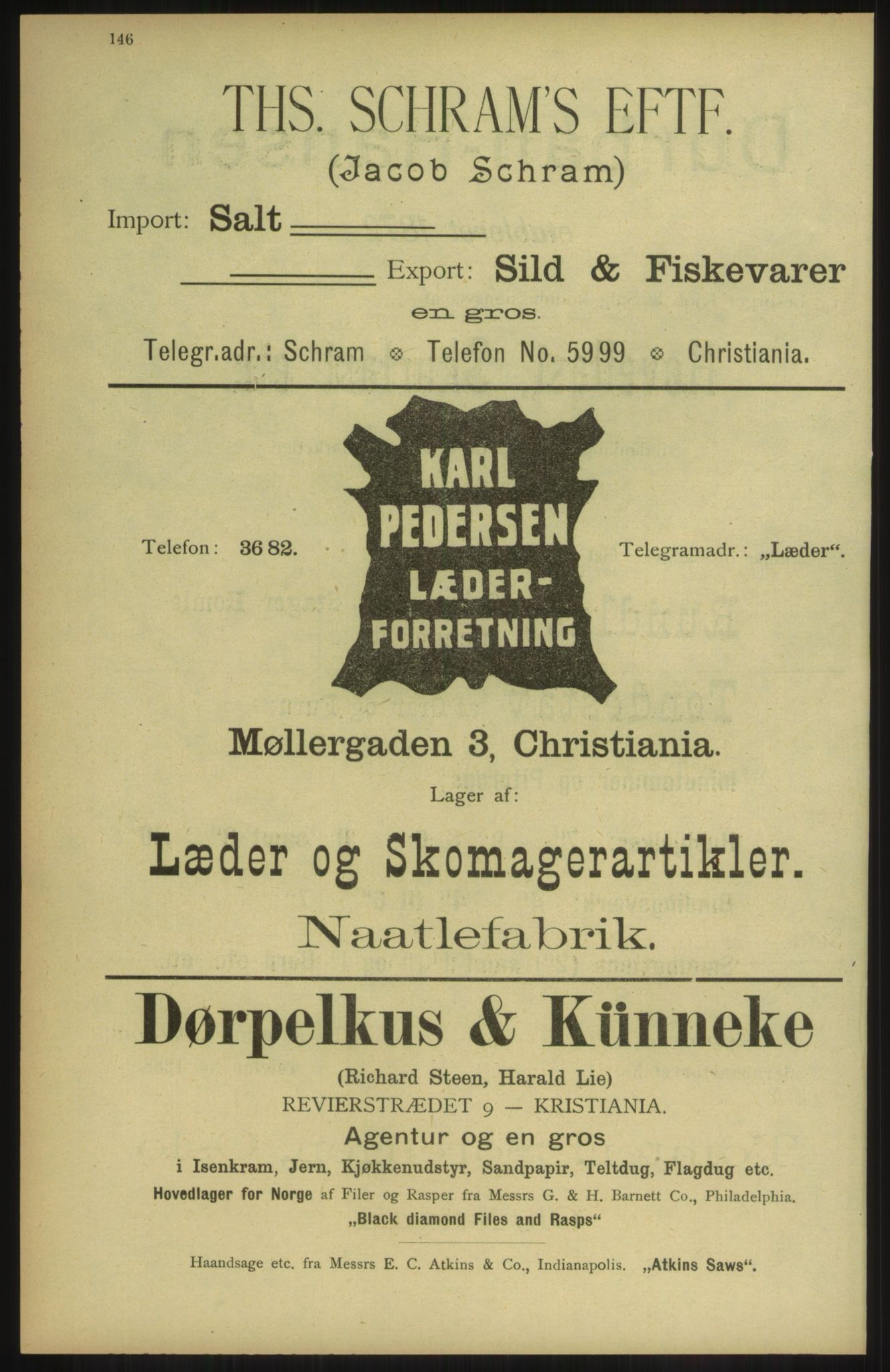 Kristiania/Oslo adressebok, PUBL/-, 1904, p. 146