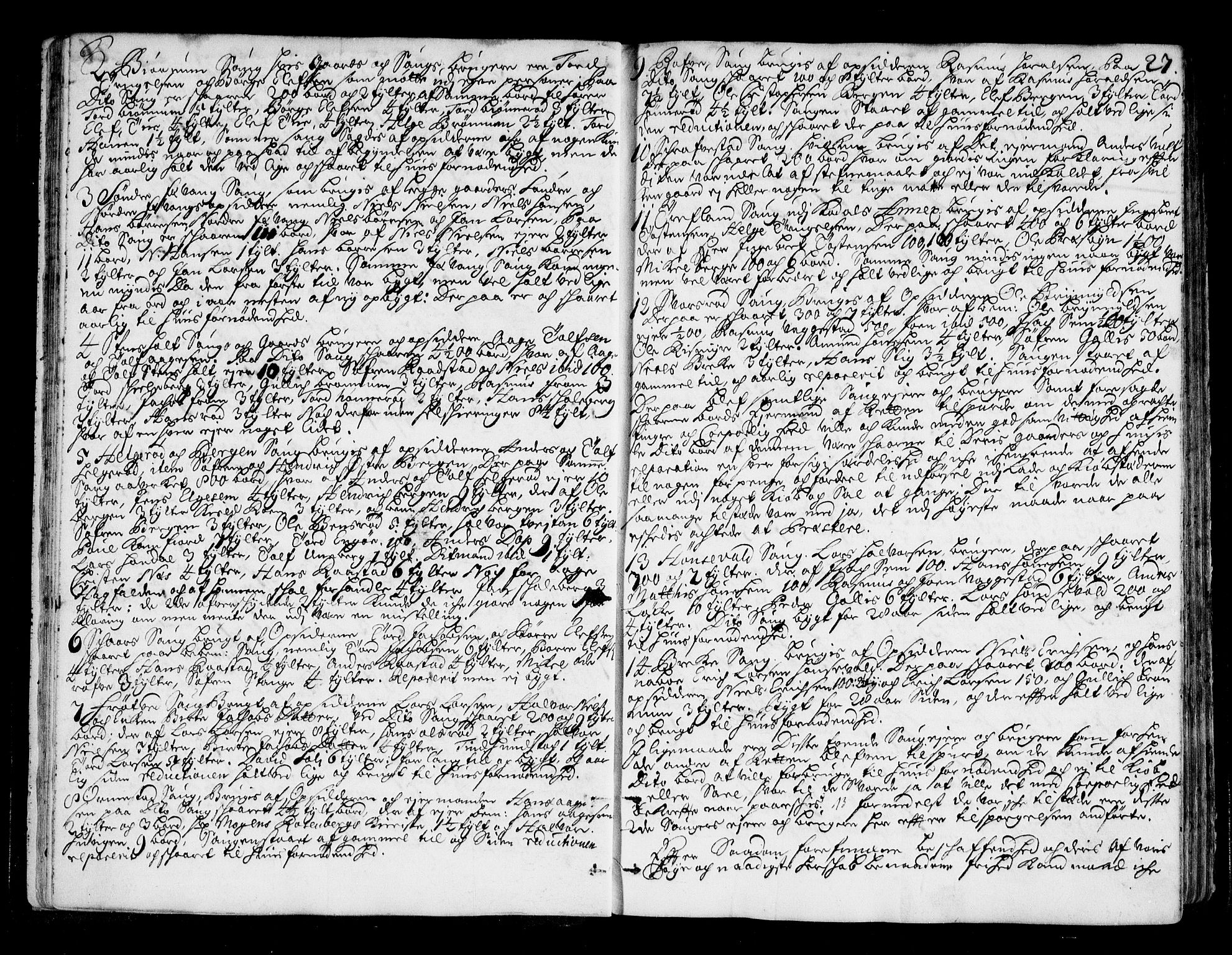 Larvik sorenskriveri, AV/SAKO-A-83/F/Fa/L0011: Tingbok, 1706-1710, p. 27