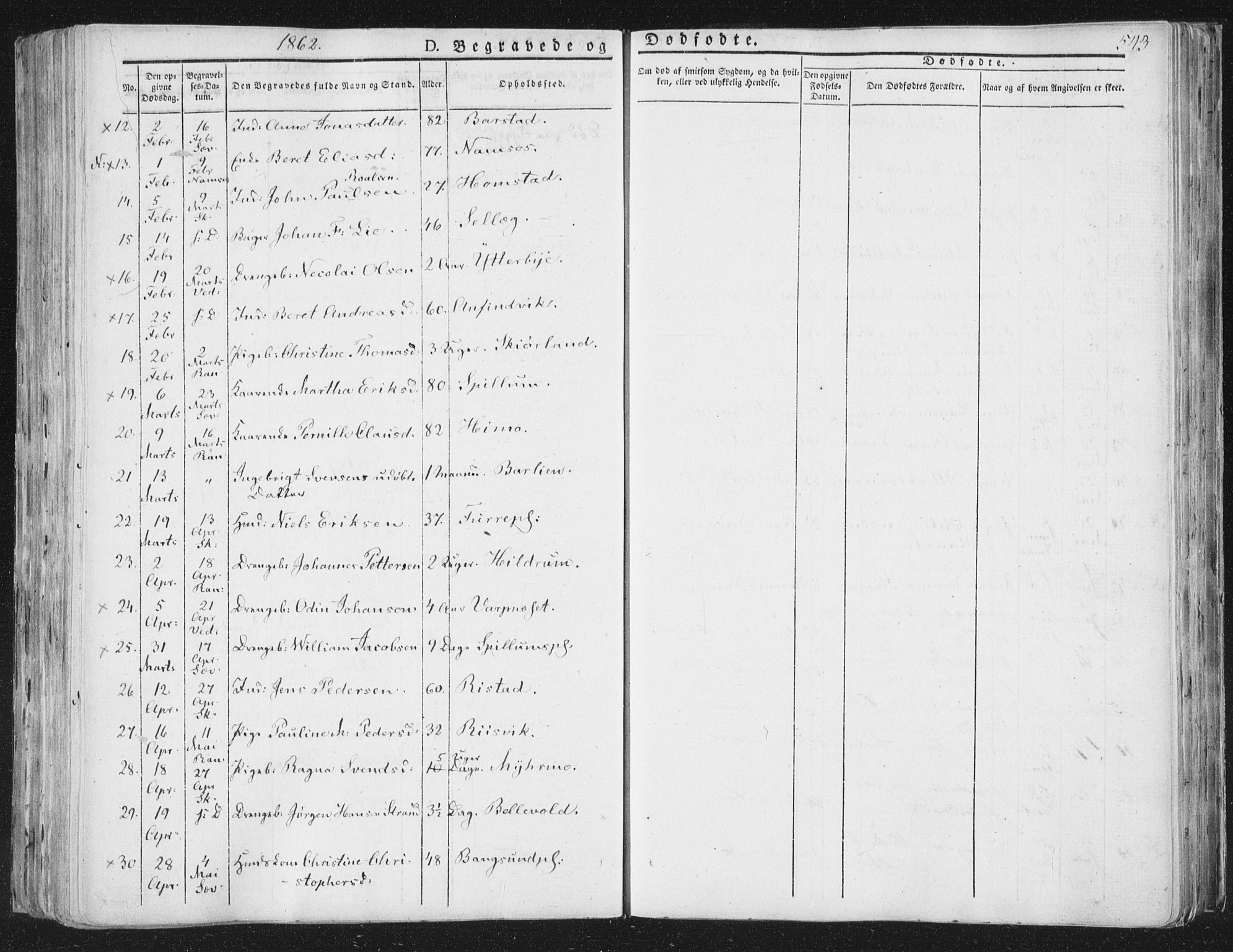 Ministerialprotokoller, klokkerbøker og fødselsregistre - Nord-Trøndelag, AV/SAT-A-1458/764/L0552: Parish register (official) no. 764A07b, 1824-1865, p. 543