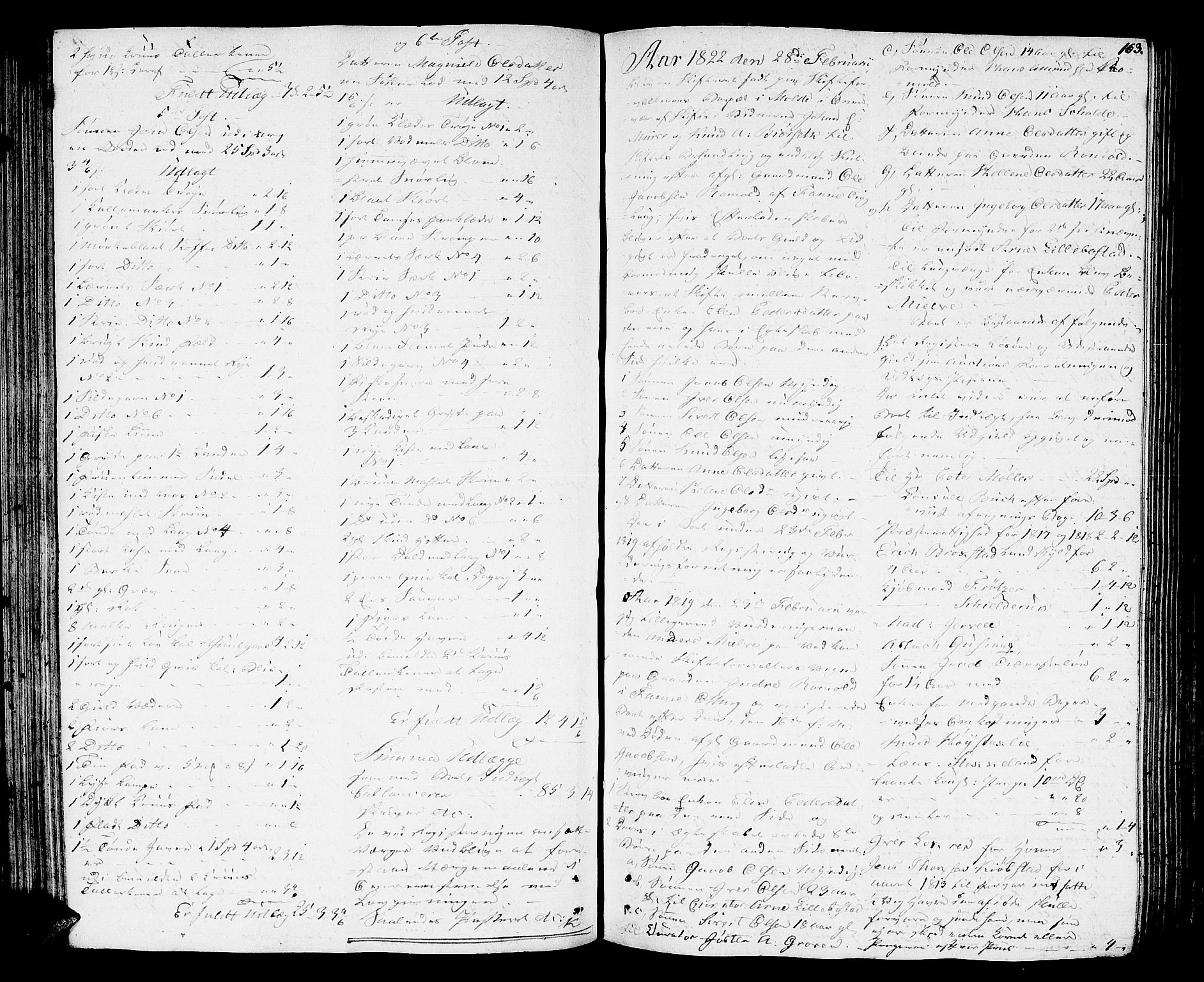 Romsdal sorenskriveri, SAT/A-4149/1/3/3A/L0015: Skifteutlodnings Protokoll 1, 1821-1823, p. 163
