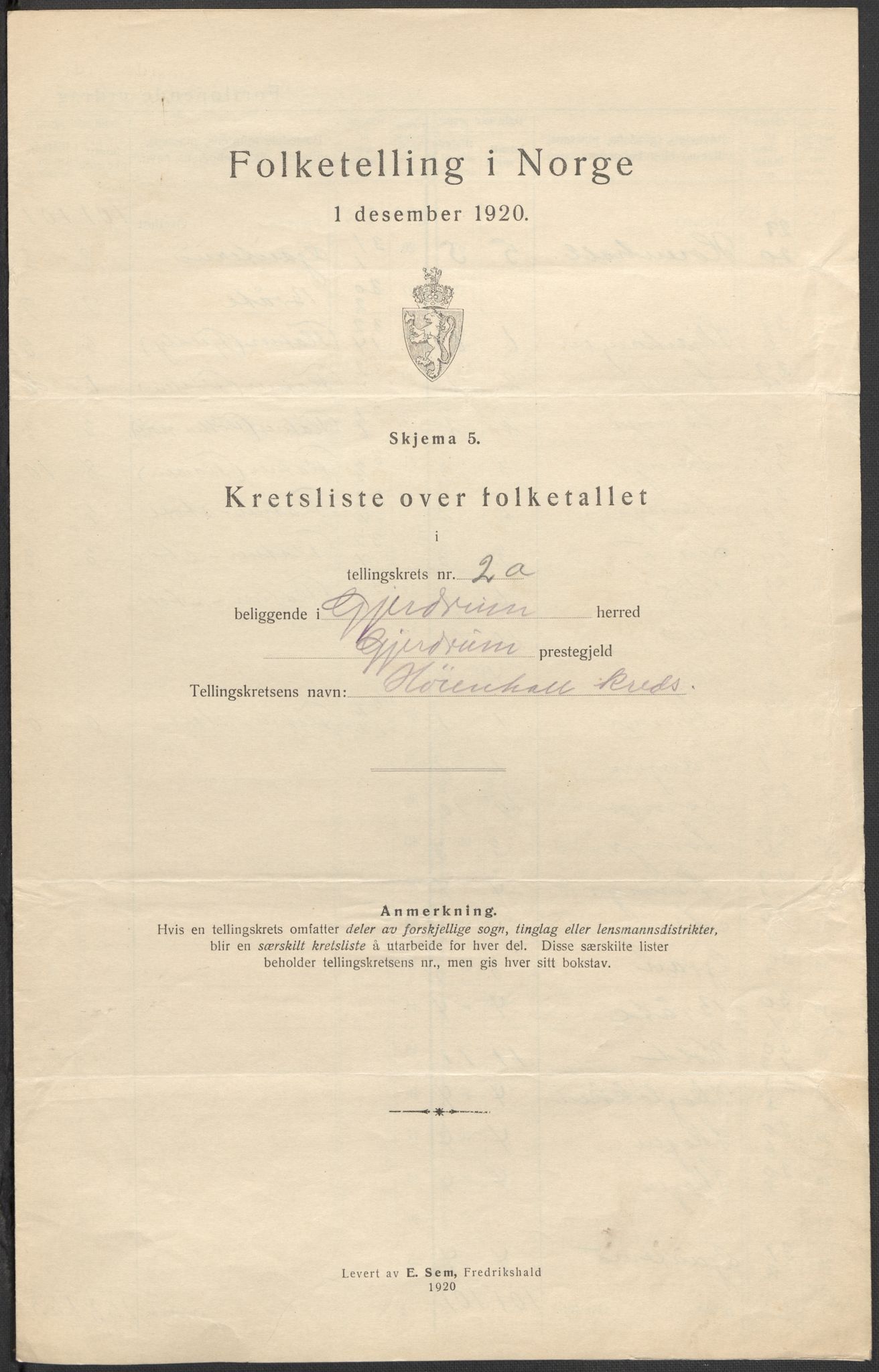 SAO, 1920 census for Gjerdrum, 1920, p. 11