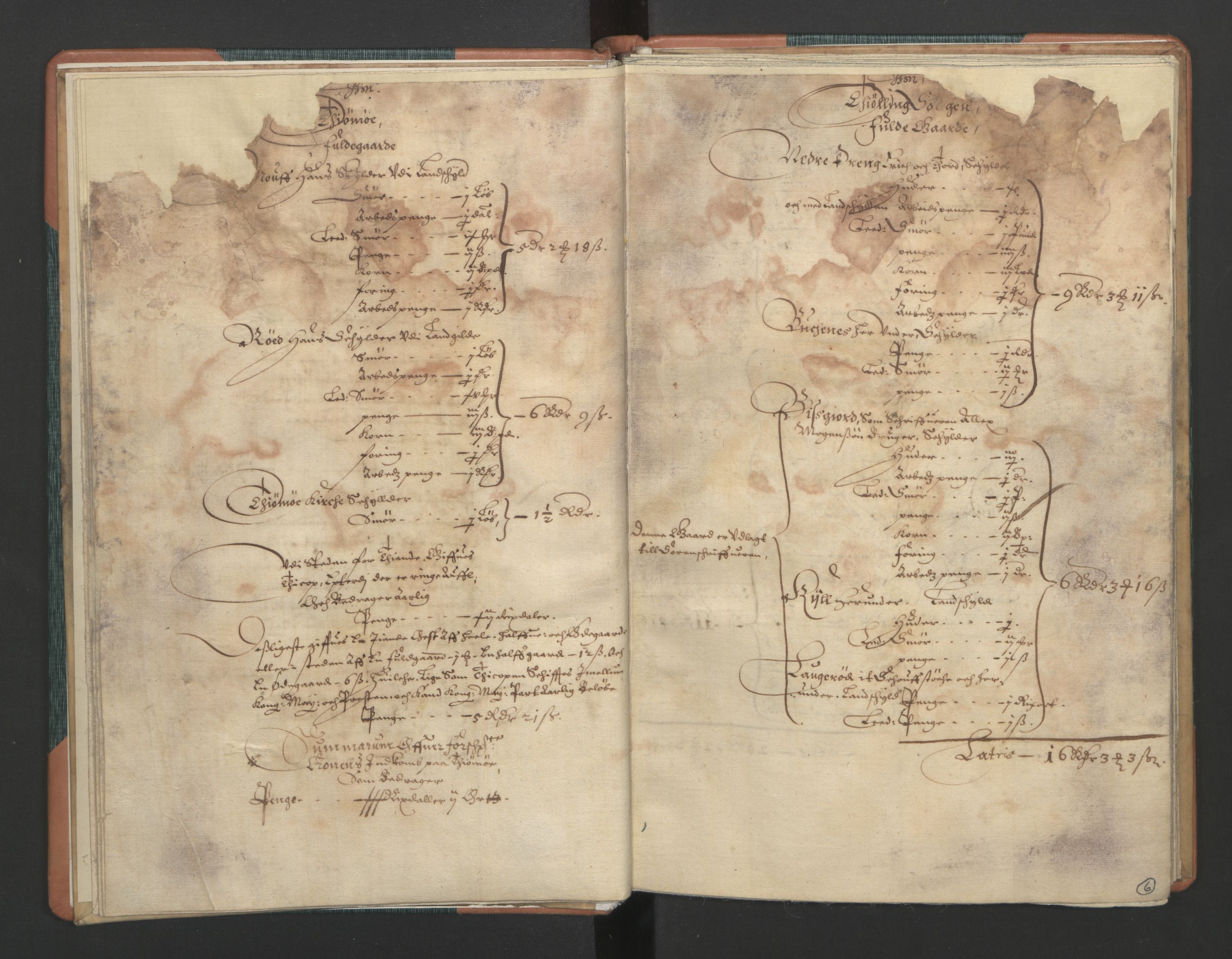 Rentekammeret inntil 1814, Realistisk ordnet avdeling, AV/RA-EA-4070/L/L0015/0002: Tønsberg lagdømme. Brunla len: / Brunla len. Kronens jordebok, 1661, p. 5b-6a