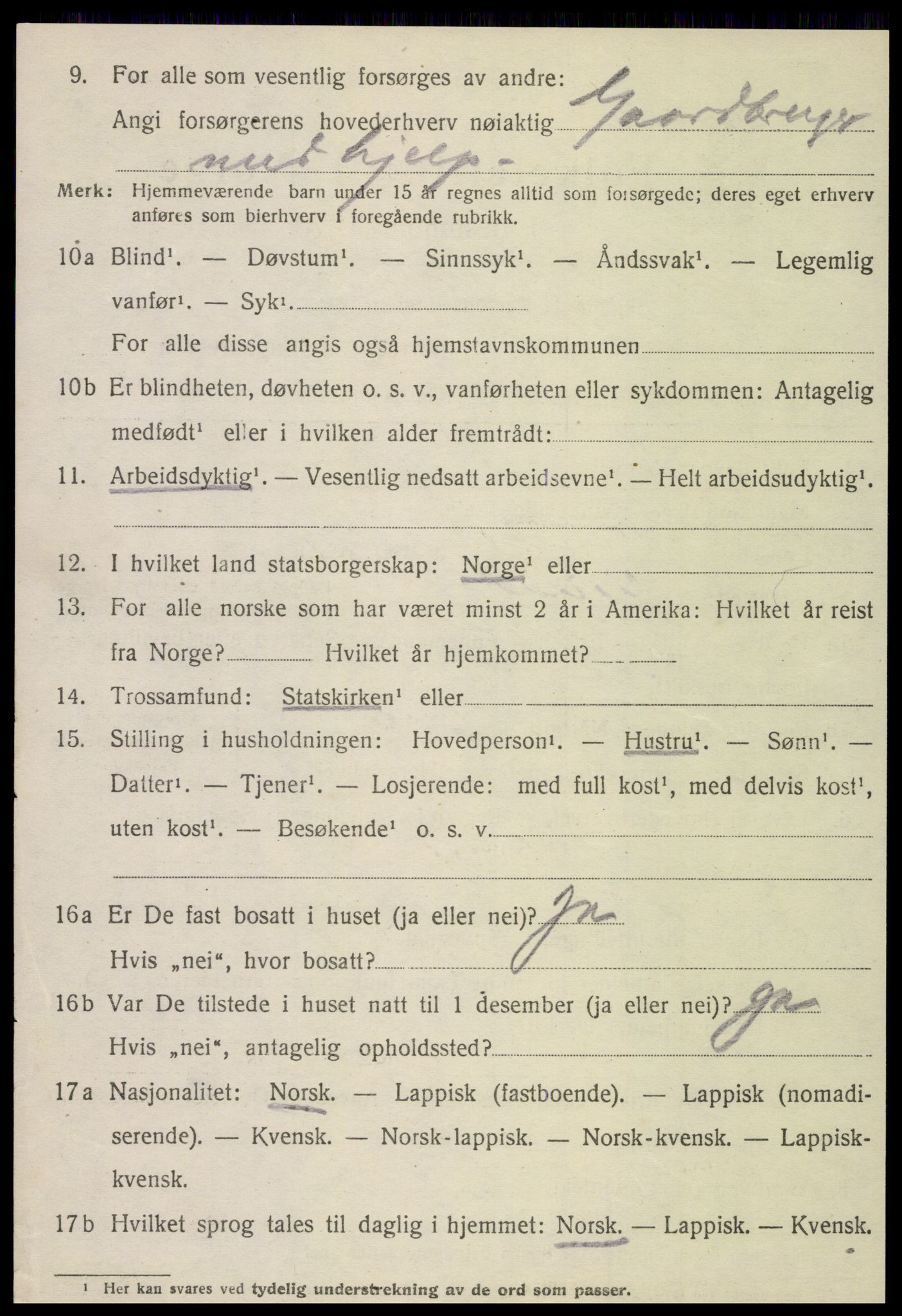 SAT, 1920 census for Meløy, 1920, p. 9150