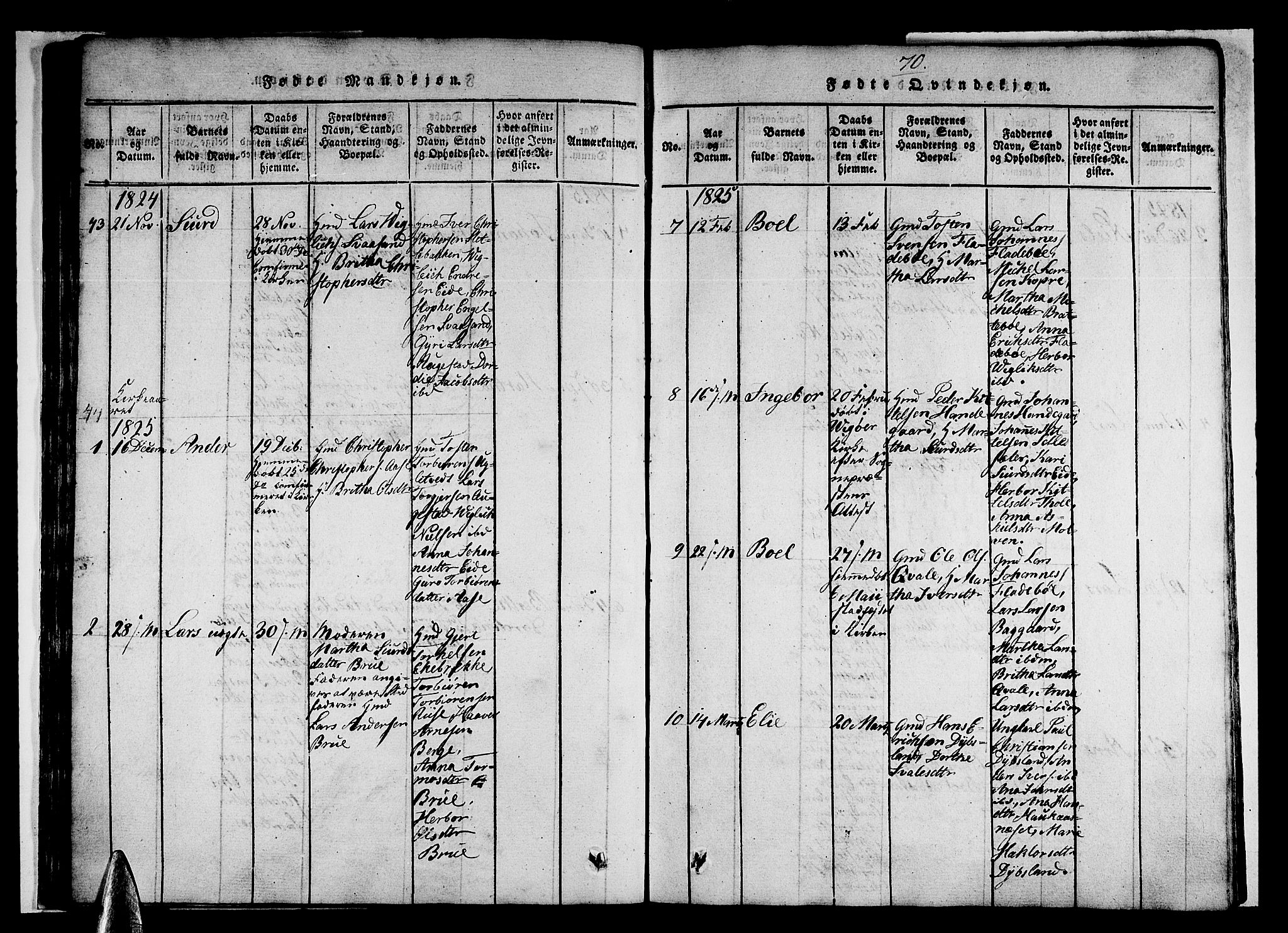 Strandebarm sokneprestembete, AV/SAB-A-78401/H/Haa: Parish register (official) no. A 5, 1816-1826, p. 70