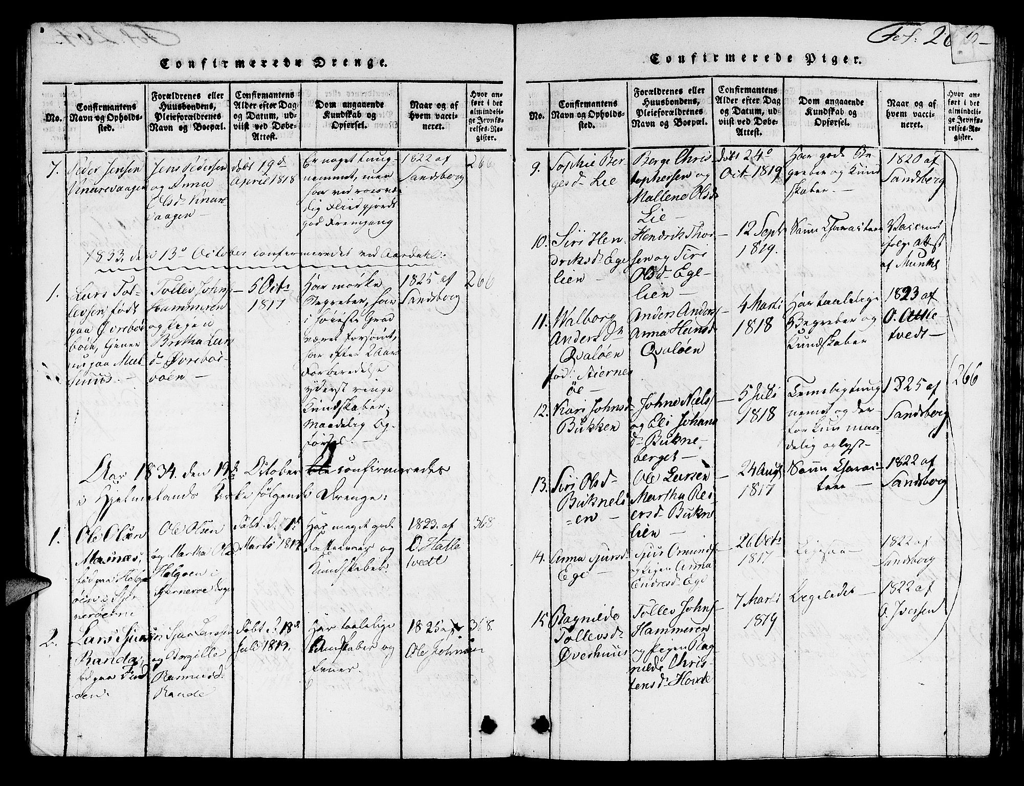 Hjelmeland sokneprestkontor, AV/SAST-A-101843/01/V/L0003: Parish register (copy) no. B 3, 1816-1841, p. 265