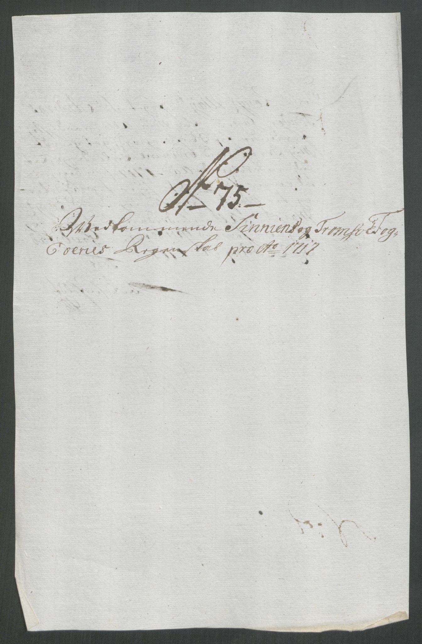 Rentekammeret inntil 1814, Reviderte regnskaper, Fogderegnskap, AV/RA-EA-4092/R68/L4763: Fogderegnskap Senja og Troms, 1717, p. 379