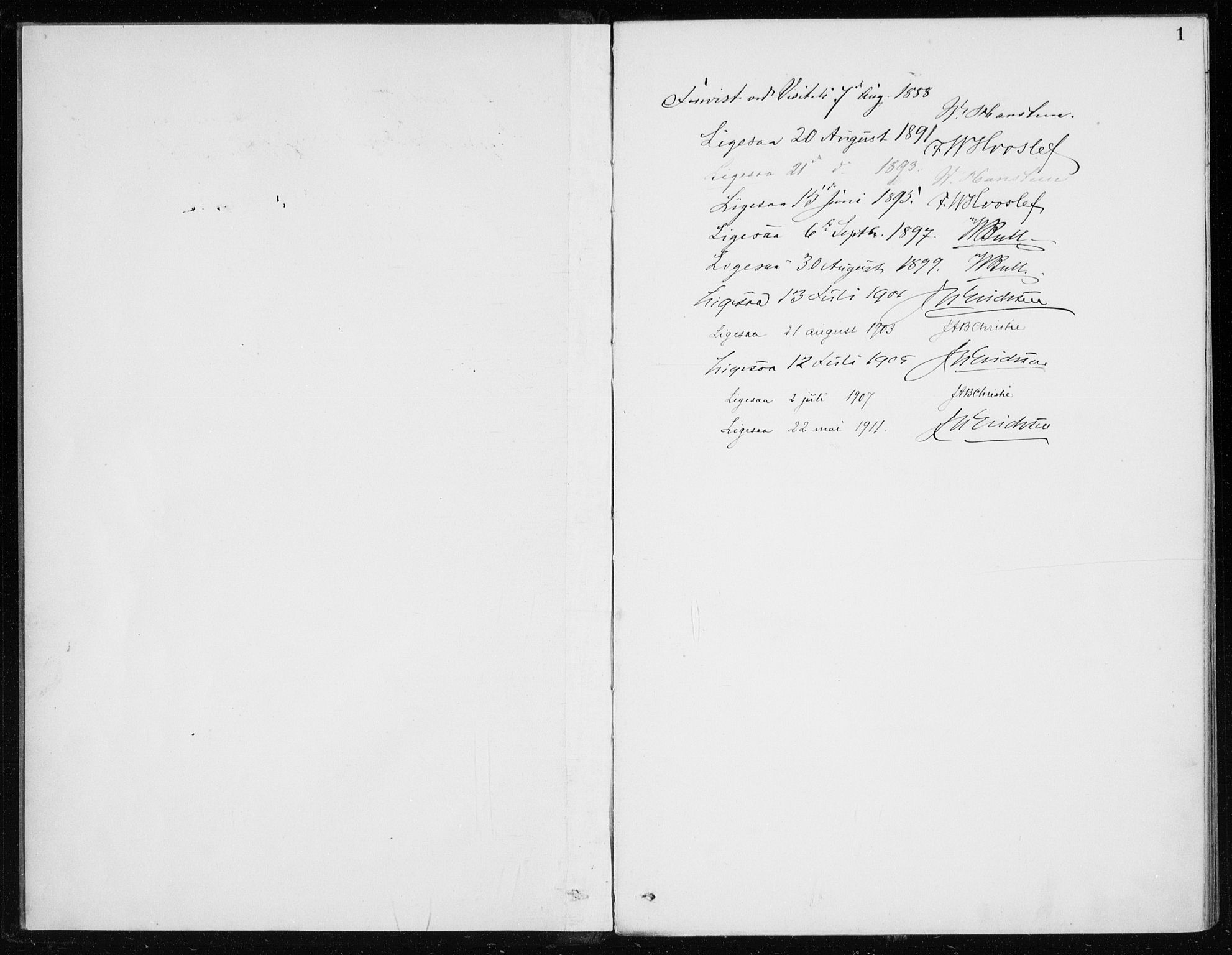 Odda Sokneprestembete, AV/SAB-A-77201/H/Haa: Parish register (official) no. D 1, 1887-1914, p. 1