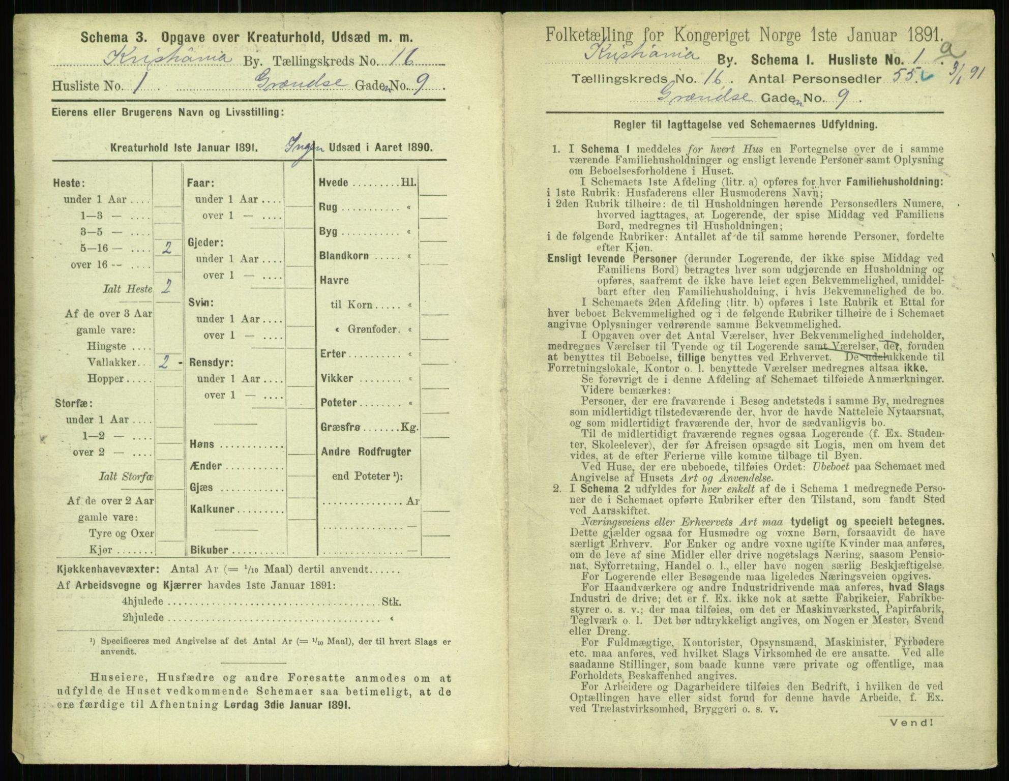 RA, 1891 census for 0301 Kristiania, 1891, p. 7001