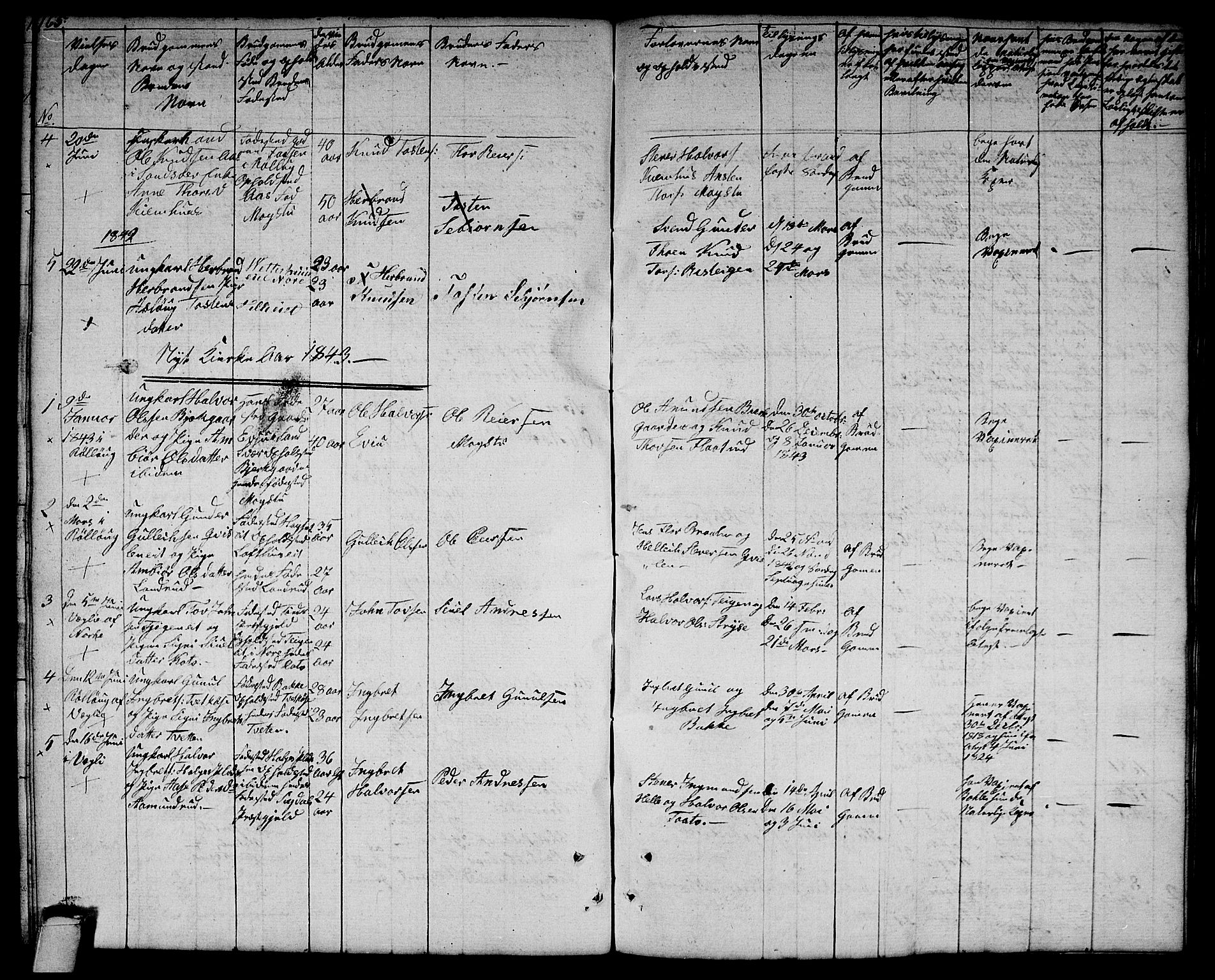 Rollag kirkebøker, SAKO/A-240/G/Gb/L0001: Parish register (copy) no. II 1, 1836-1877, p. 165
