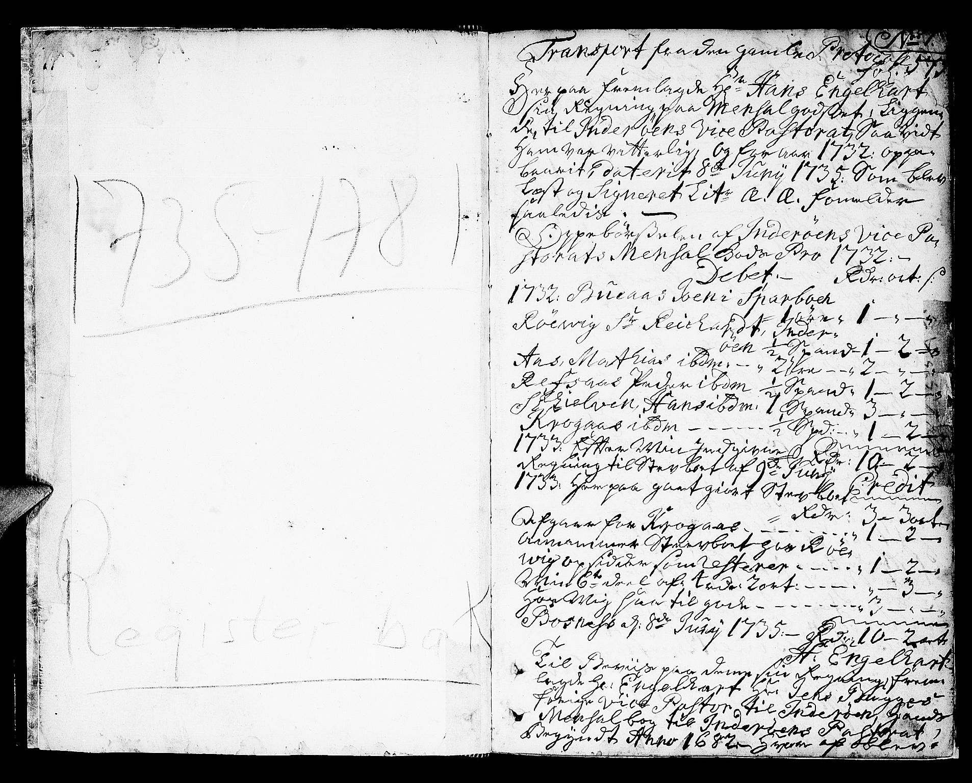 Innherad prosti, AV/SAT-A-6524/1/G/Gc/L0003: Skifteprotokoll B II, 1735-1781, p. 0b-1a