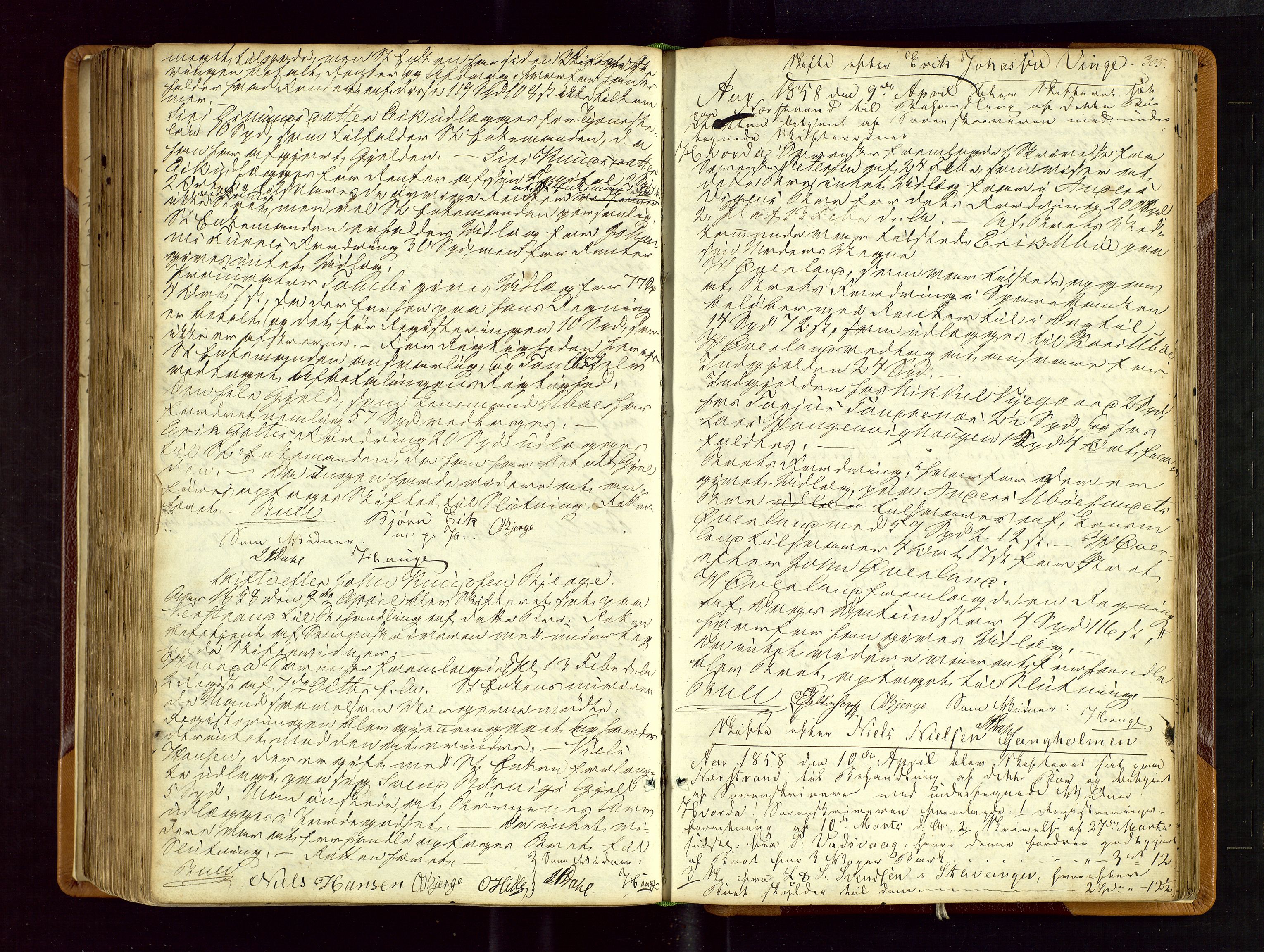 Ryfylke tingrett, AV/SAST-A-100055/001/IV/IVF/L0001: Skifteforhandlingsprotokoll A 1, 1844-1862, p. 305