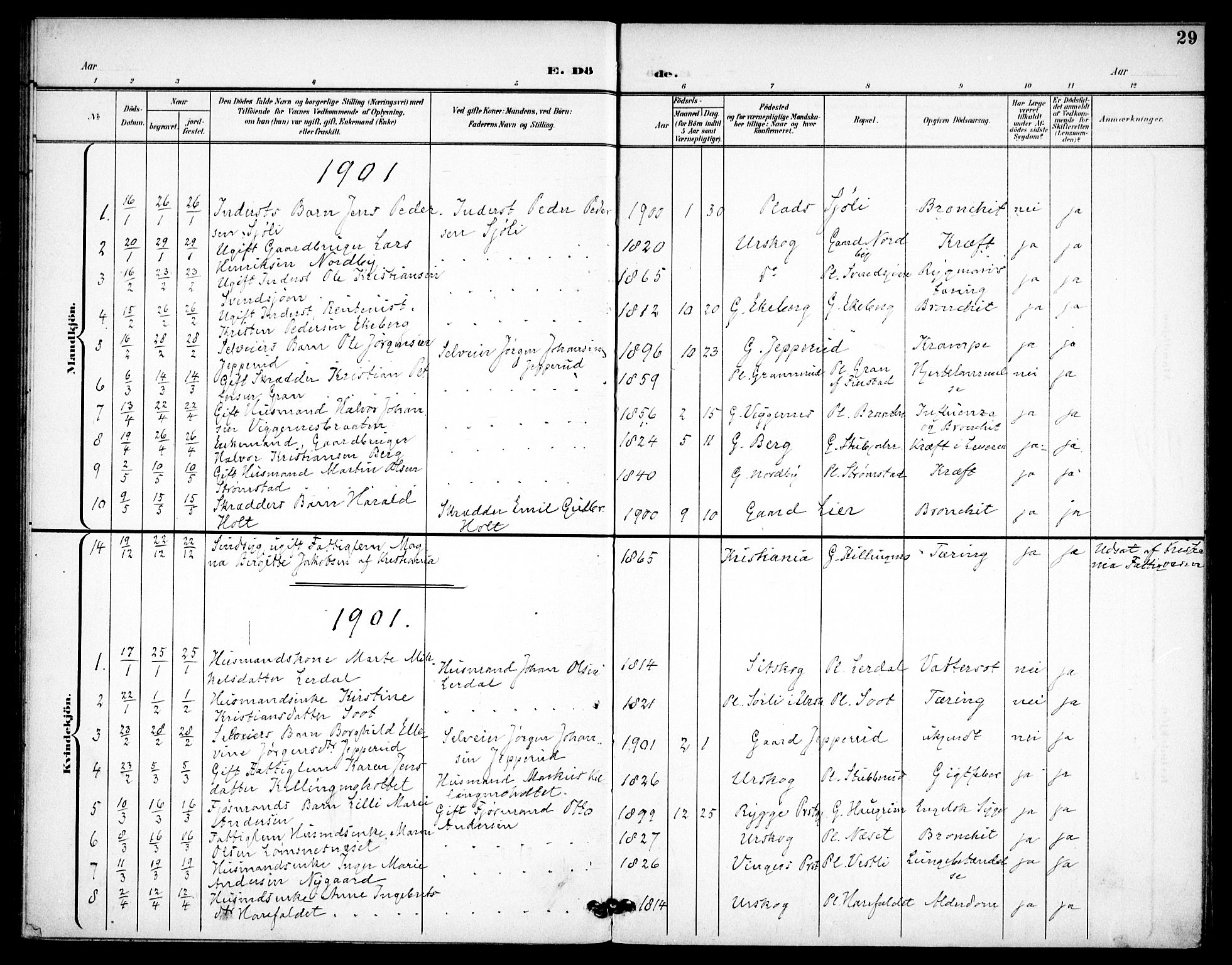 Aurskog prestekontor Kirkebøker, SAO/A-10304a/F/Fa/L0013: Parish register (official) no. I 13, 1900-1910, p. 29