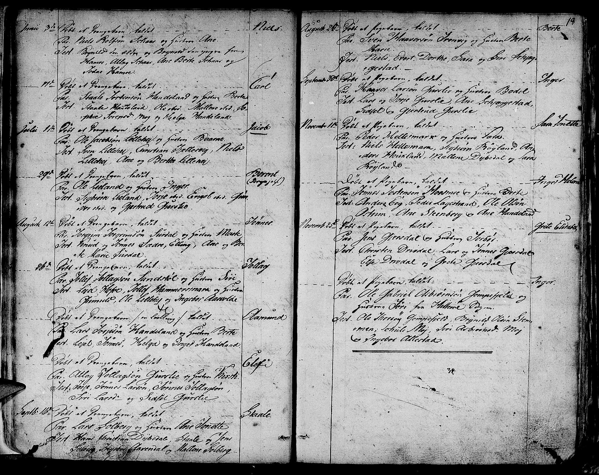 Lund sokneprestkontor, AV/SAST-A-101809/S06/L0004: Parish register (official) no. A 4 /1, 1801-1864, p. 18