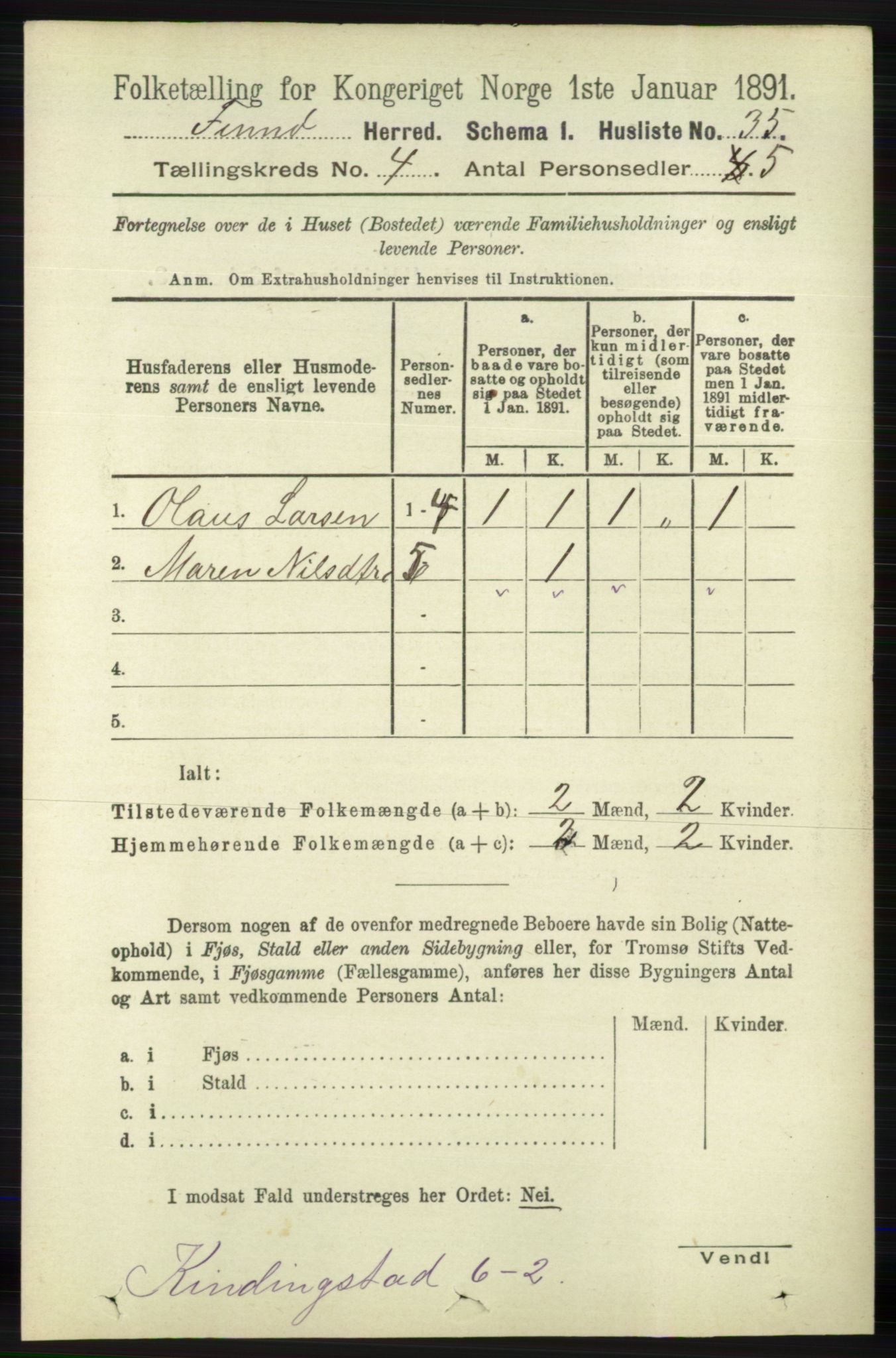 RA, 1891 census for 1141 Finnøy, 1891, p. 812