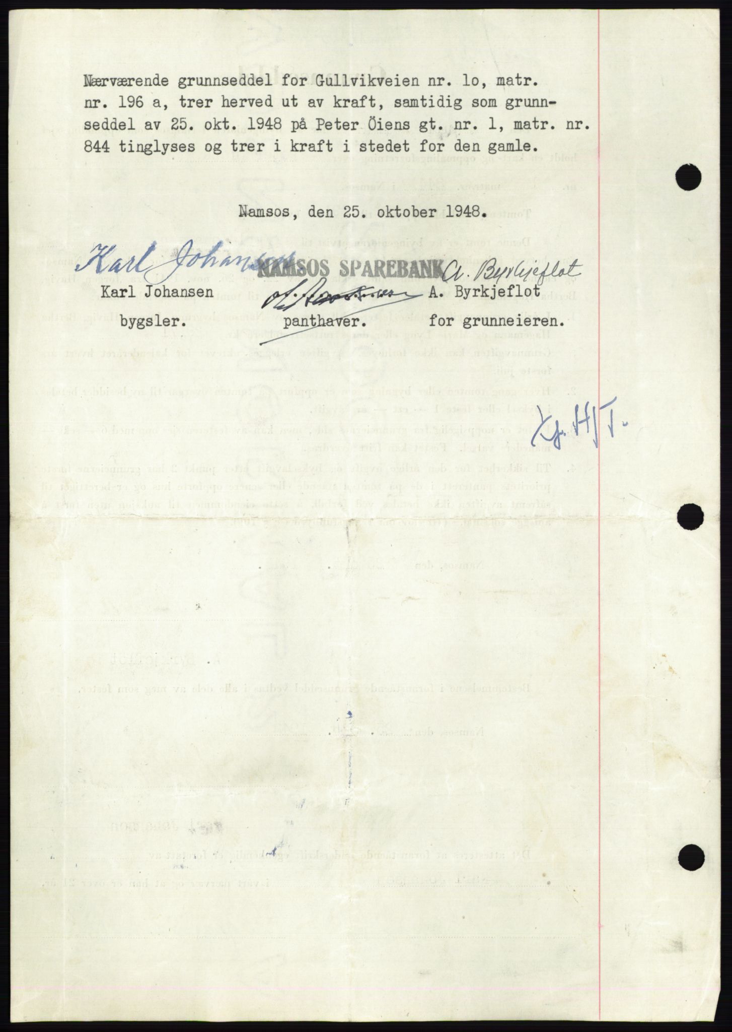 Namdal sorenskriveri, AV/SAT-A-4133/1/2/2C: Mortgage book no. -, 1948-1948, Diary no: : 2771/1948