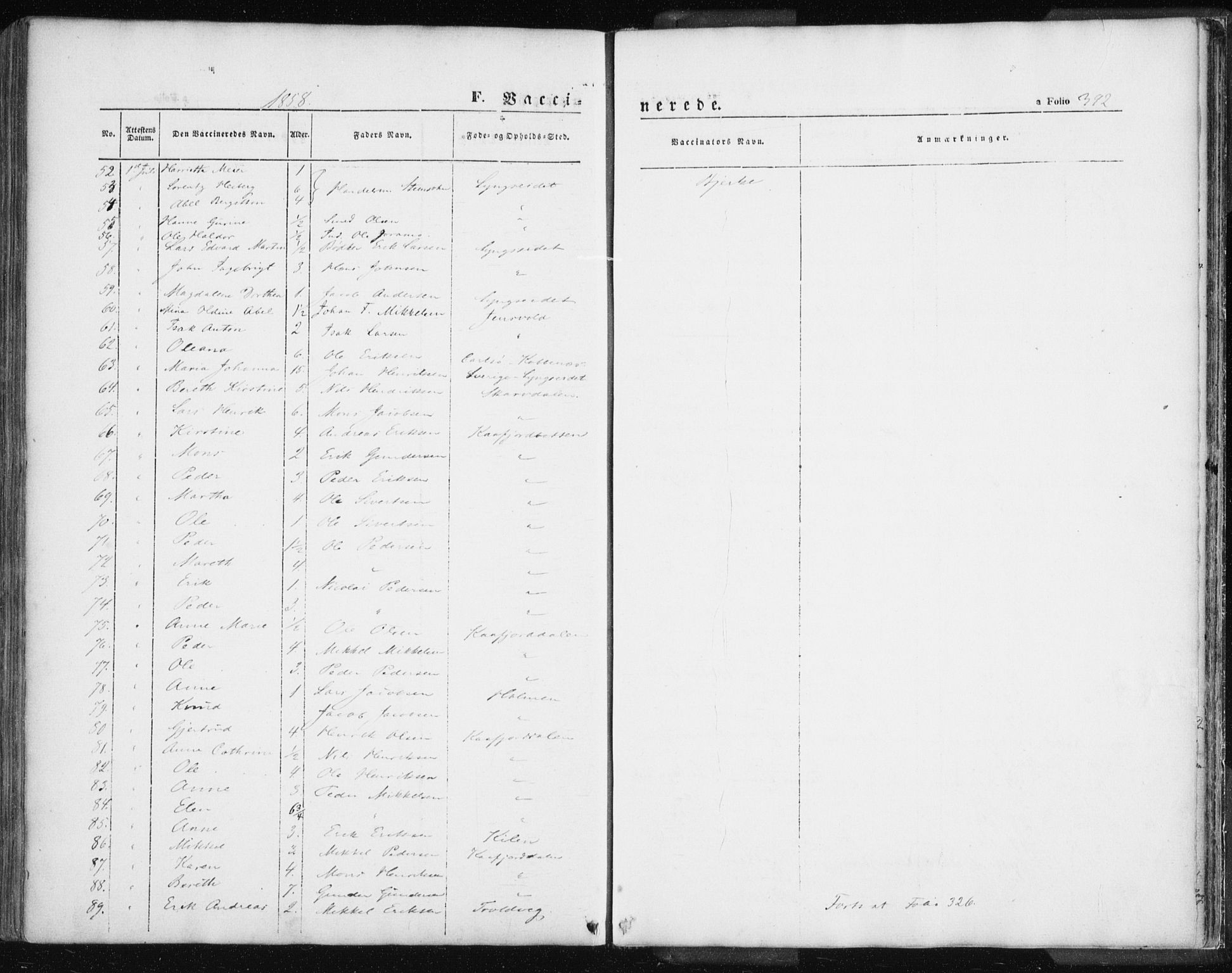 Lyngen sokneprestembete, AV/SATØ-S-1289/H/He/Hea/L0004kirke: Parish register (official) no. 4, 1839-1858, p. 392