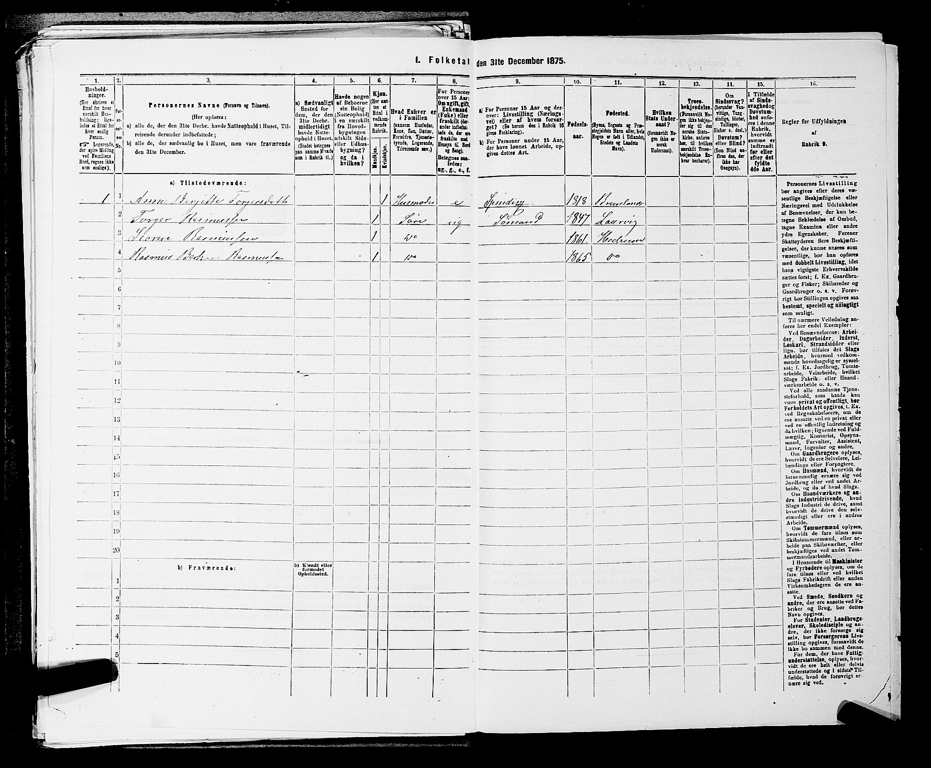 SAKO, 1875 census for 0727P Hedrum, 1875, p. 210