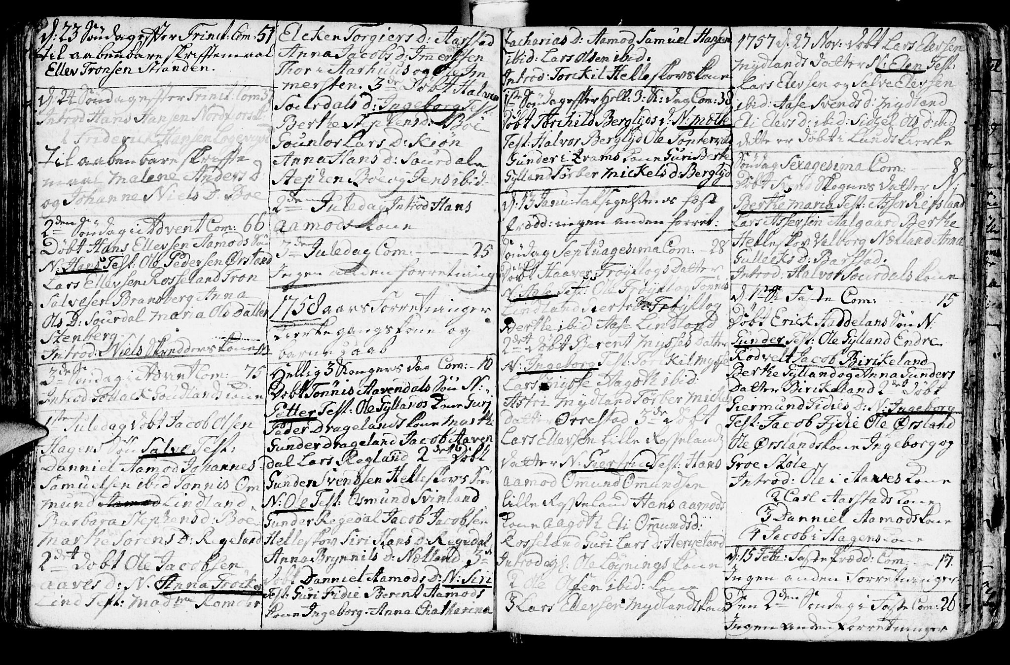 Sokndal sokneprestkontor, AV/SAST-A-101808: Parish register (official) no. A 3, 1740-1806