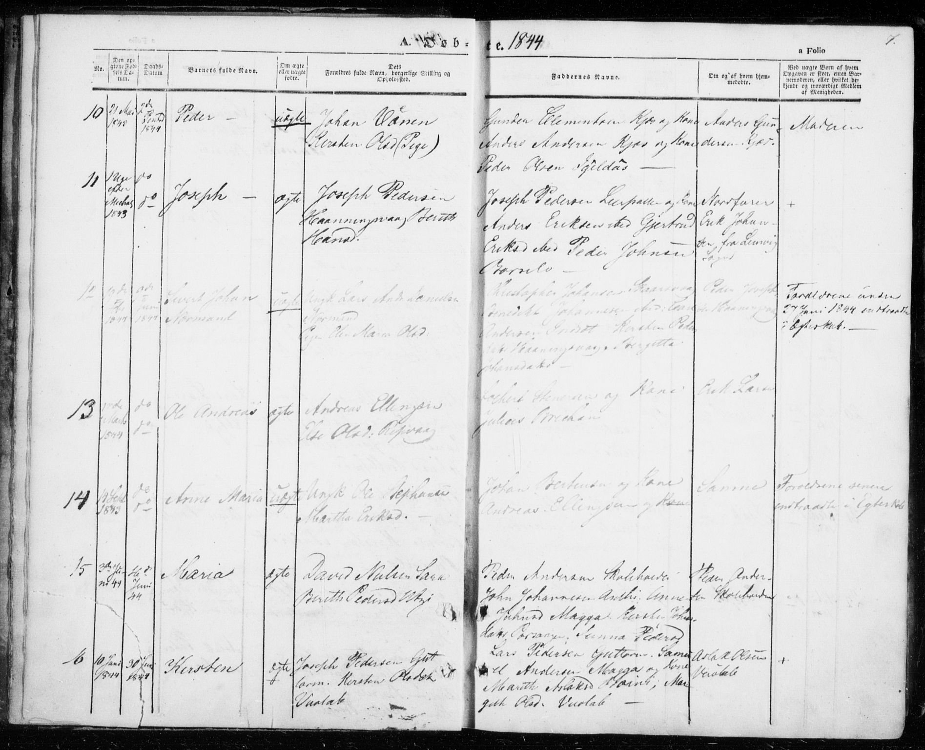 Kistrand/Porsanger sokneprestembete, SATØ/S-1351/H/Ha/L0004.kirke: Parish register (official) no. 4, 1843-1860, p. 7