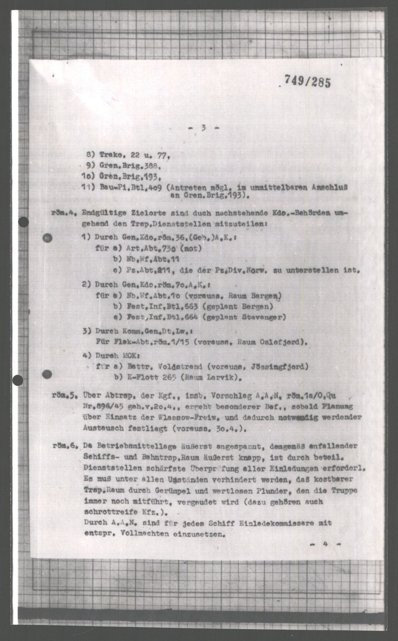 Forsvarets Overkommando. 2 kontor. Arkiv 11.4. Spredte tyske arkivsaker, AV/RA-RAFA-7031/D/Dar/Dara/L0004: Krigsdagbøker for 20. Gebirgs-Armee-Oberkommando (AOK 20), 1945, p. 739