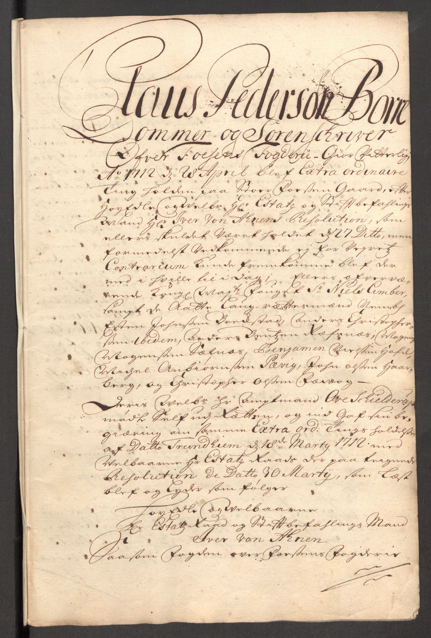 Rentekammeret inntil 1814, Reviderte regnskaper, Fogderegnskap, AV/RA-EA-4092/R57/L3858: Fogderegnskap Fosen, 1708-1709, p. 474