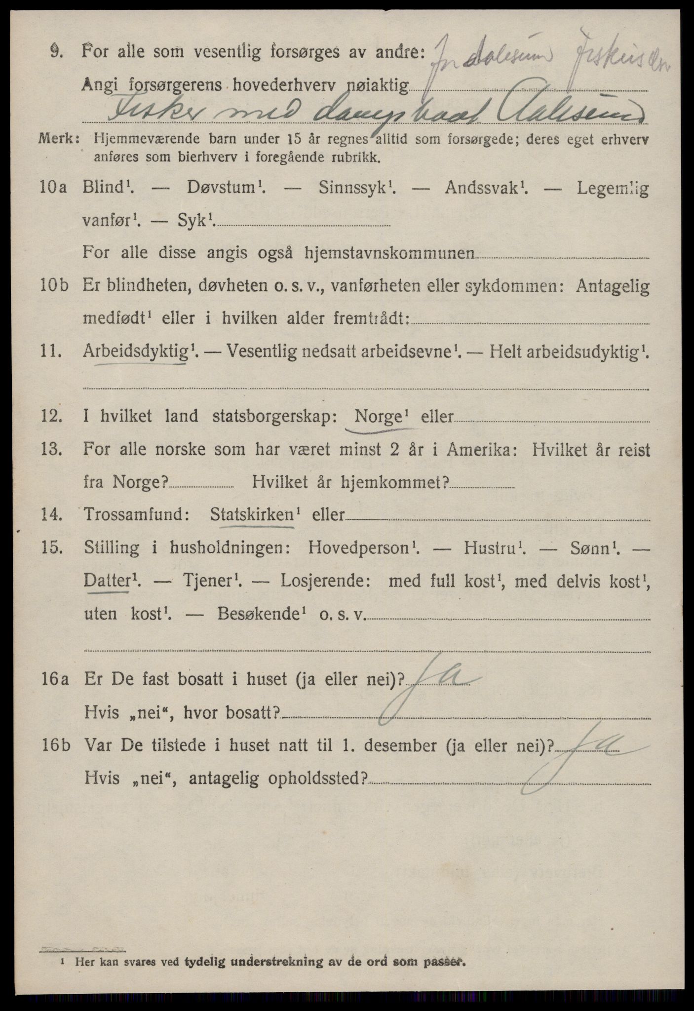 SAT, 1920 census for Borgund, 1920, p. 5991