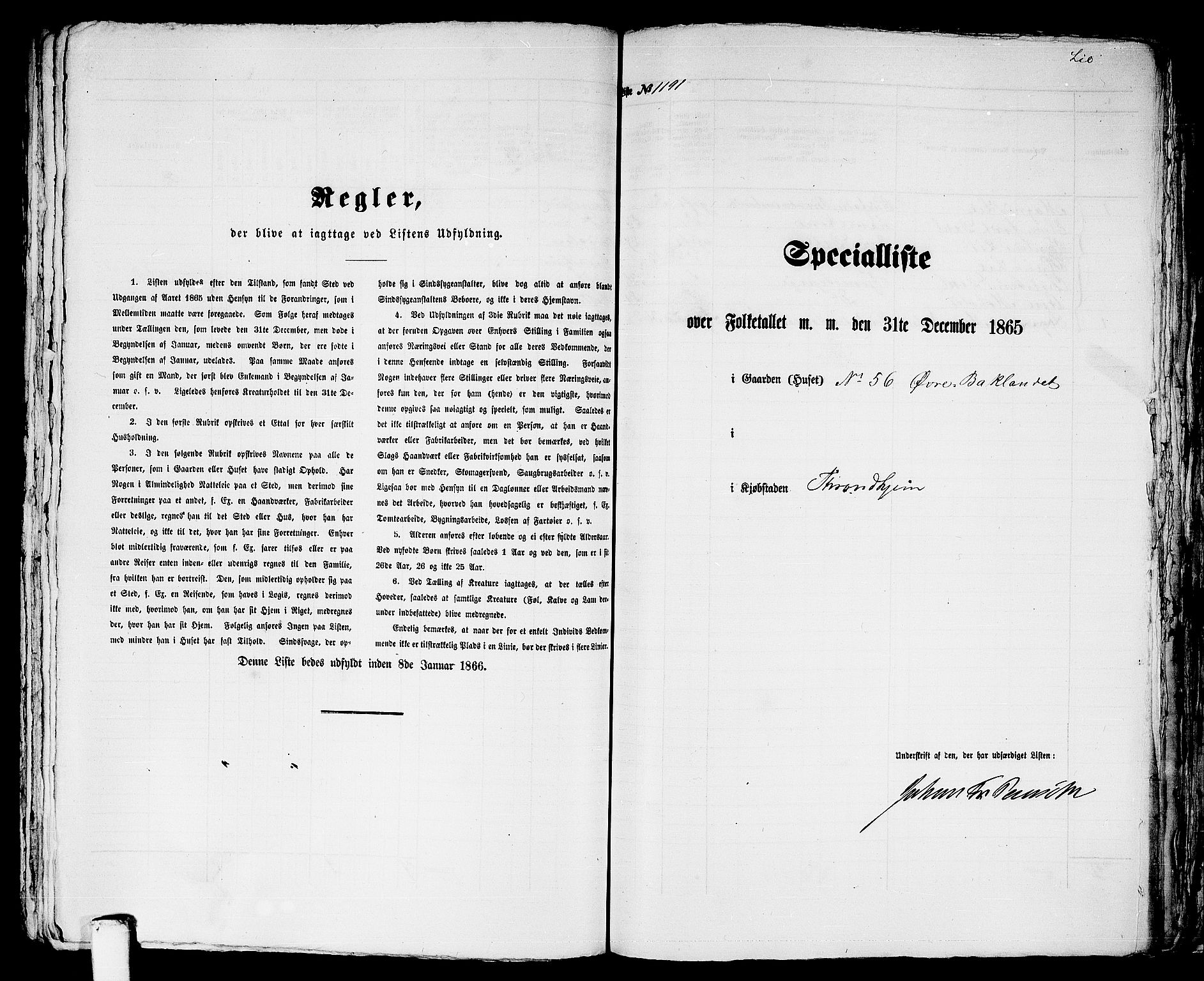 RA, 1865 census for Trondheim, 1865, p. 2476