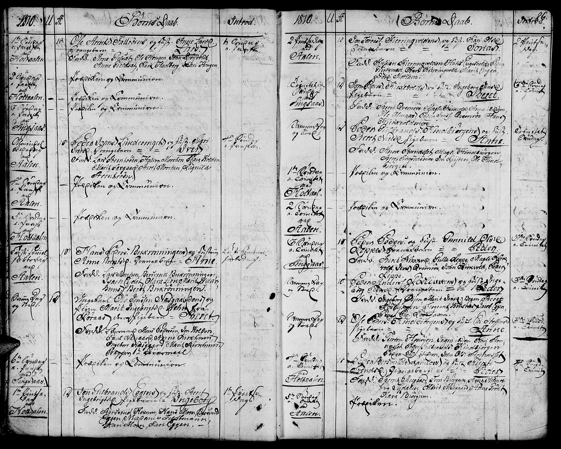 Ministerialprotokoller, klokkerbøker og fødselsregistre - Sør-Trøndelag, AV/SAT-A-1456/685/L0953: Parish register (official) no. 685A02, 1805-1816, p. 26