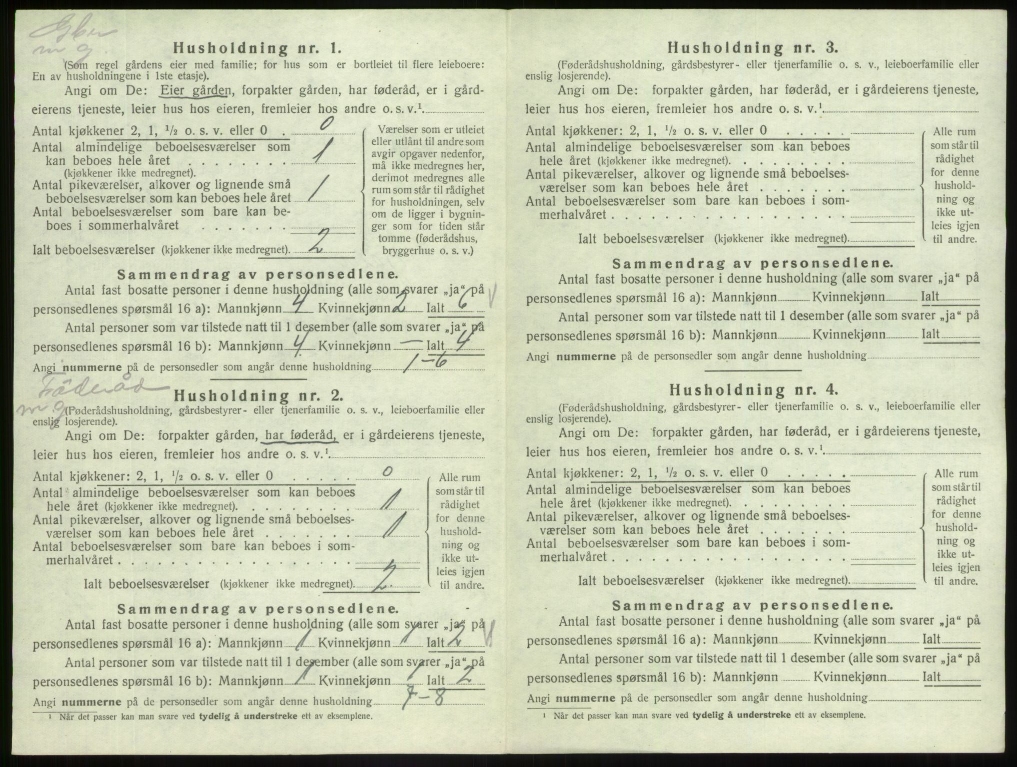 SAB, 1920 census for Fjaler, 1920, p. 600