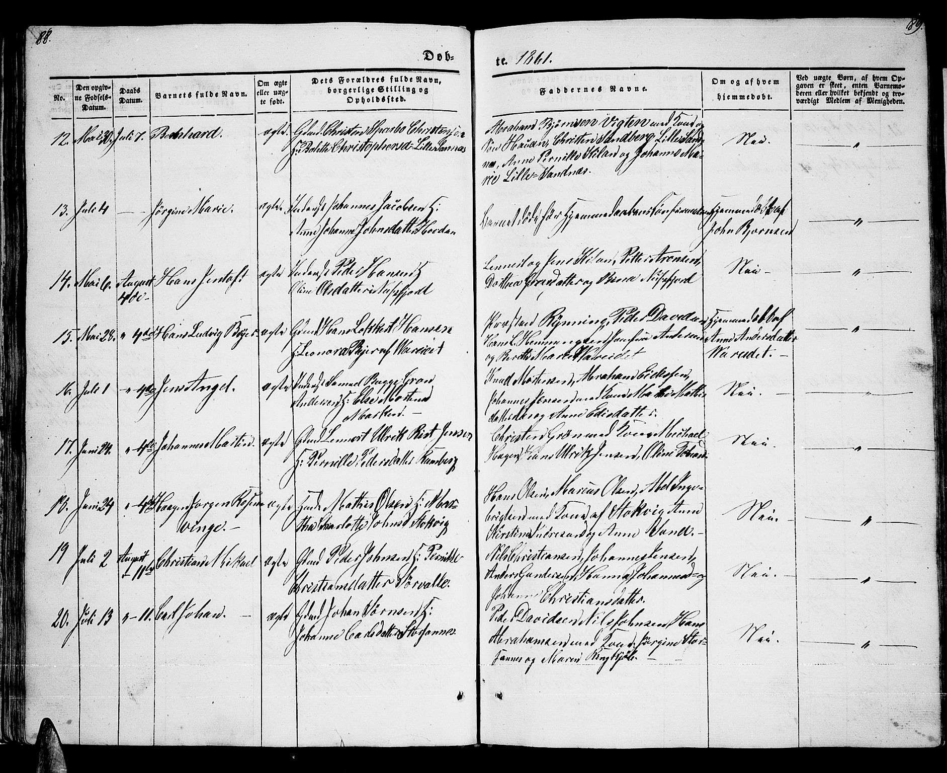 Ministerialprotokoller, klokkerbøker og fødselsregistre - Nordland, AV/SAT-A-1459/885/L1212: Parish register (copy) no. 885C01, 1847-1873, p. 88-89