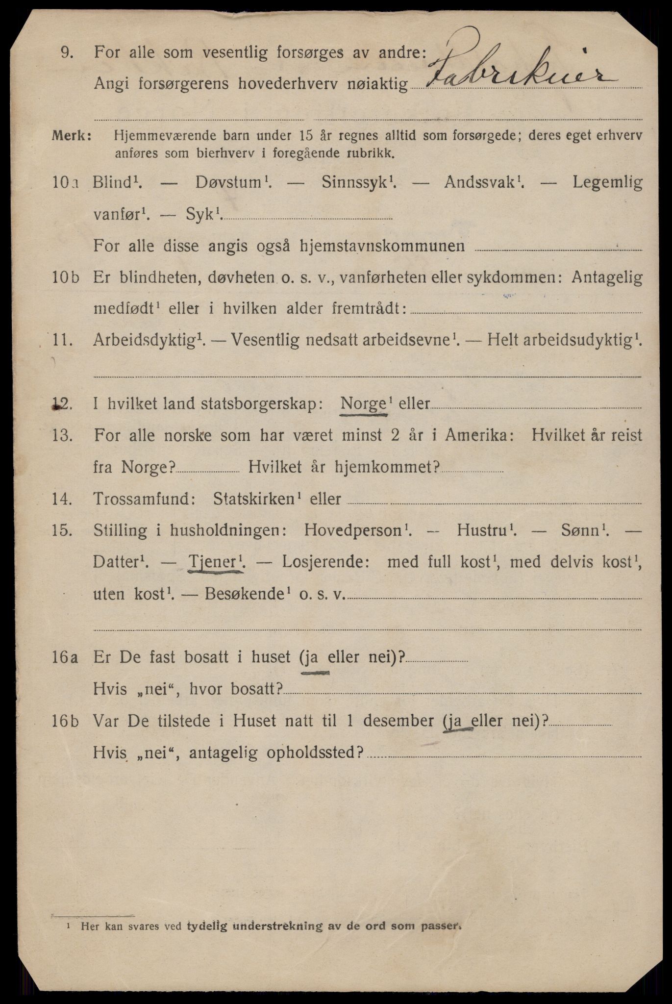 SAT, 1920 census for Trondheim, 1920, p. 94861
