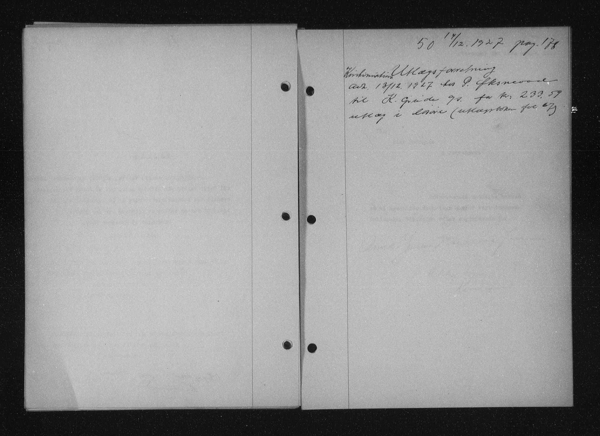 Stavanger byfogd, SAST/A-101408/001/4/41/410/410BB/L0053: Mortgage book no. 41, 1927-1928, Deed date: 14.12.1927