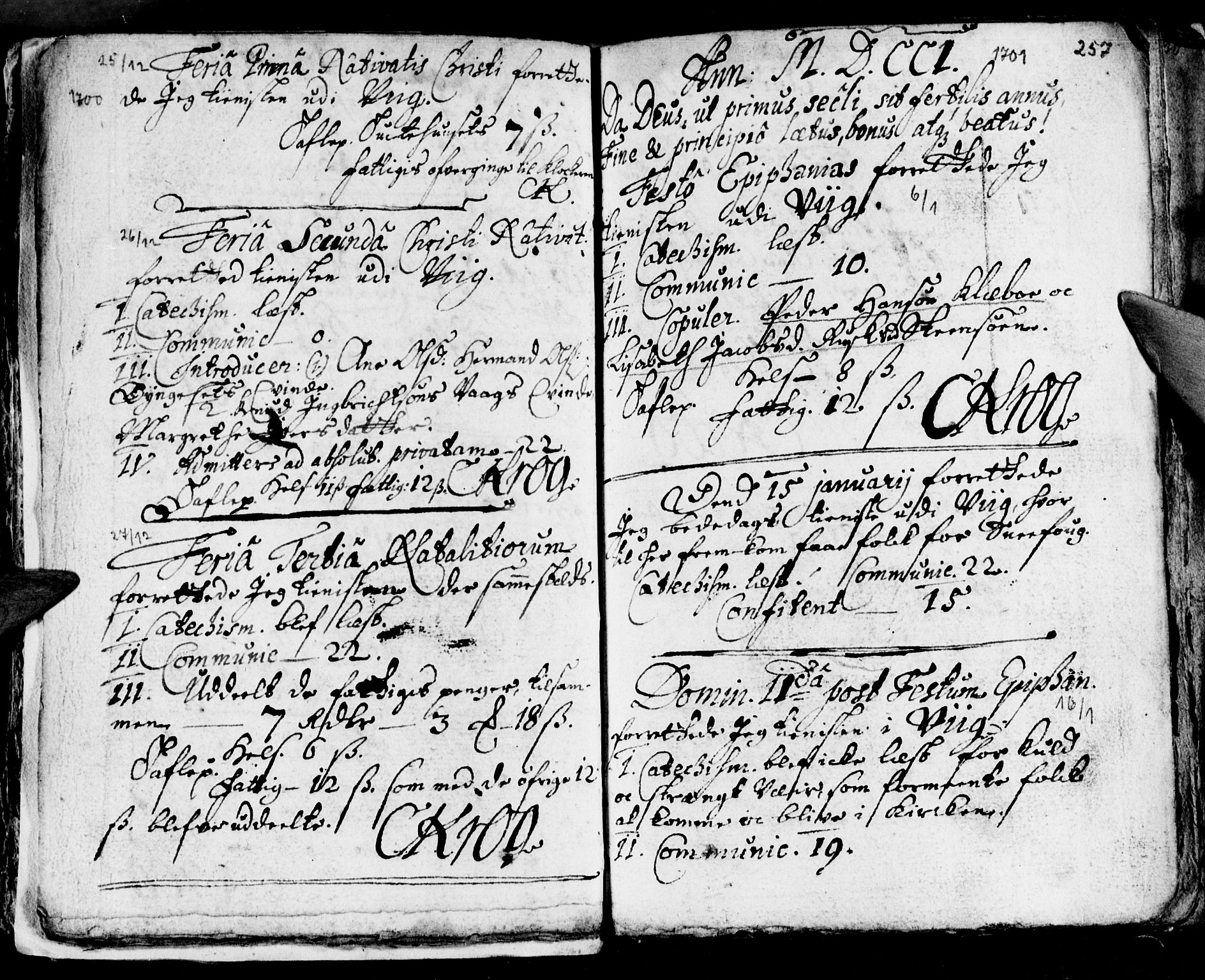 Ministerialprotokoller, klokkerbøker og fødselsregistre - Nordland, SAT/A-1459/812/L0172: Parish register (official) no. 812A01, 1677-1718, p. 257