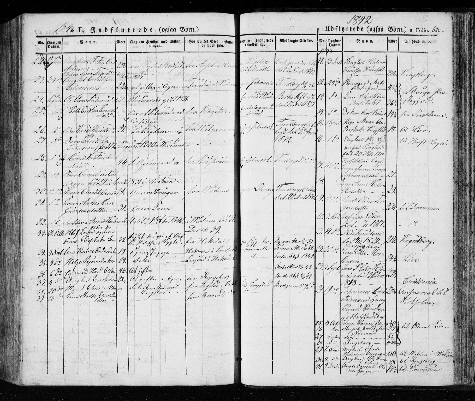 Eiker kirkebøker, AV/SAKO-A-4/F/Fa/L0013a: Parish register (official) no. I 13A, 1832-1845, p. 620