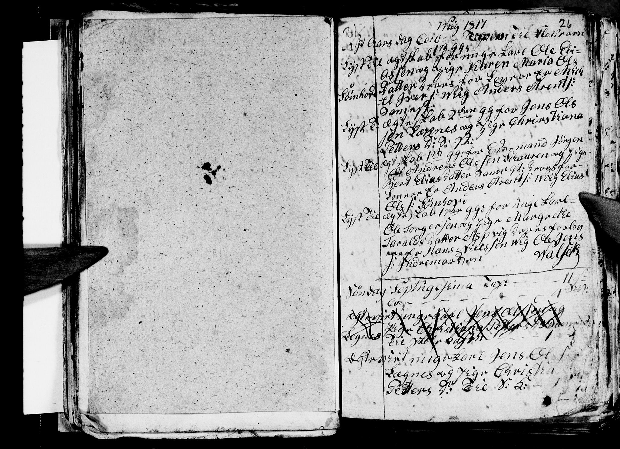Ministerialprotokoller, klokkerbøker og fødselsregistre - Nordland, AV/SAT-A-1459/812/L0185: Parish register (copy) no. 812C03, 1815-1837, p. 26