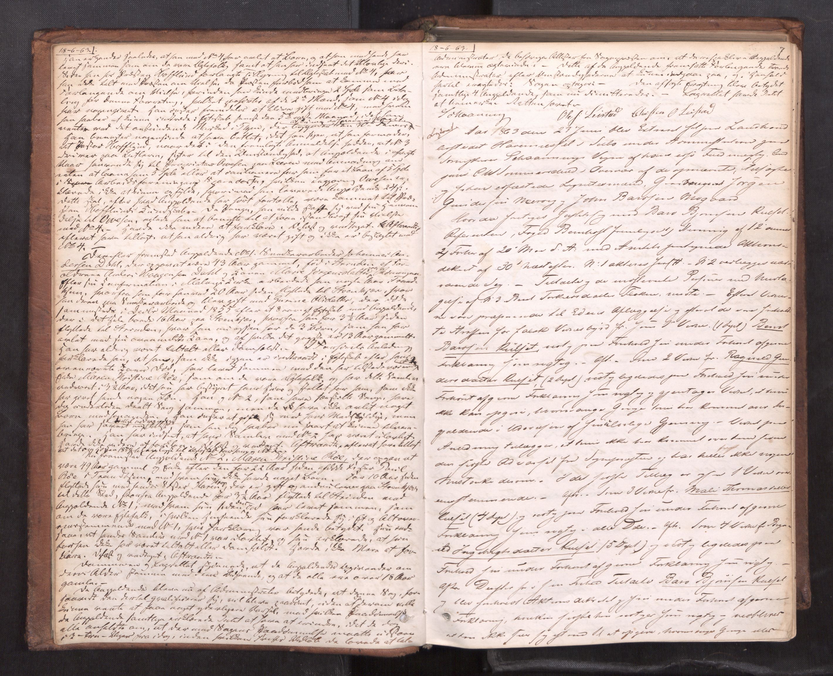 Strinda og Selbu sorenskriveri, AV/SAT-A-0015/1/1B/L0011: Ekstrarettsprot. 9, 1863-1873, p. 6b-7a