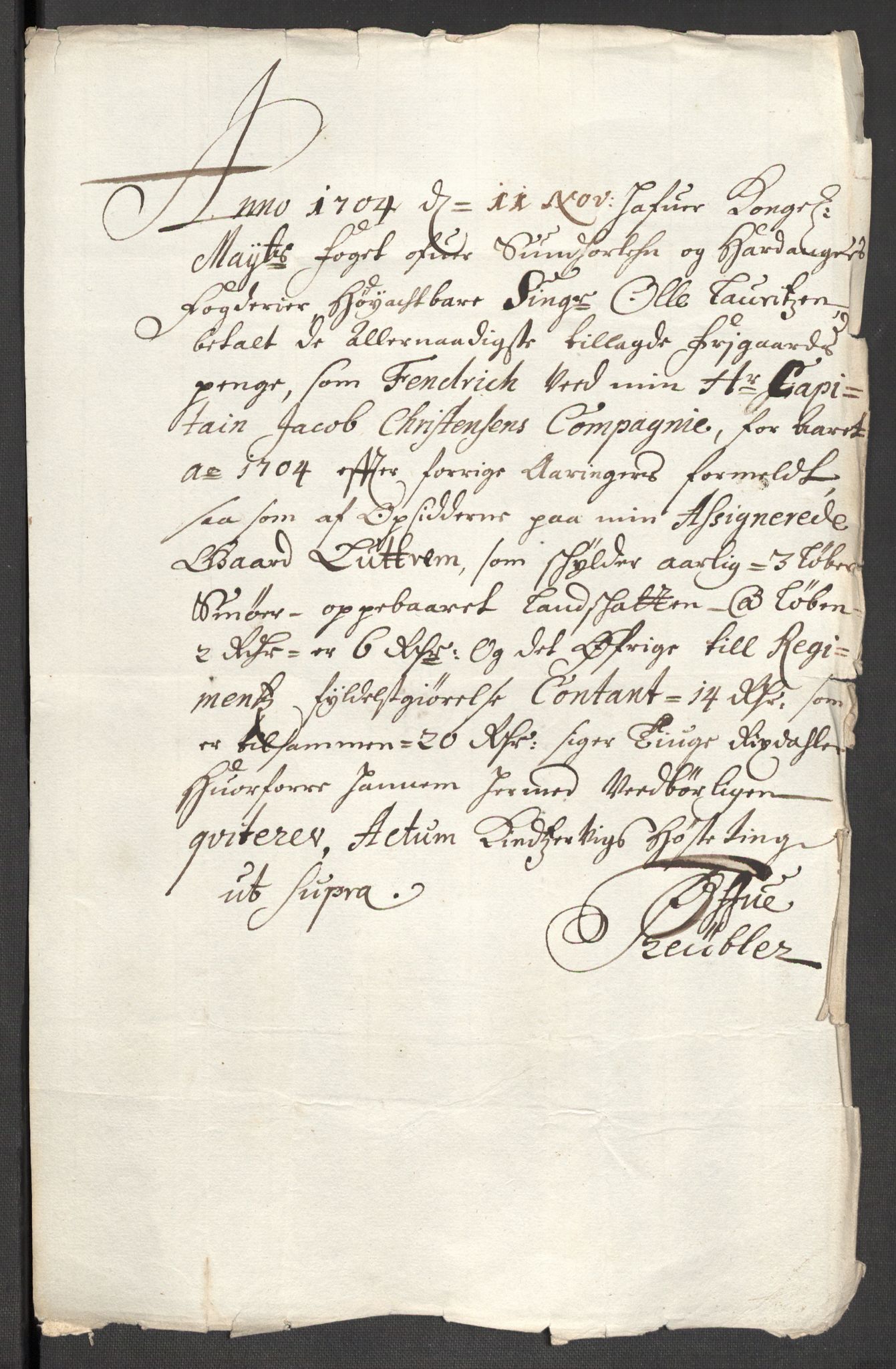 Rentekammeret inntil 1814, Reviderte regnskaper, Fogderegnskap, AV/RA-EA-4092/R48/L2982: Fogderegnskap Sunnhordland og Hardanger, 1704, p. 250