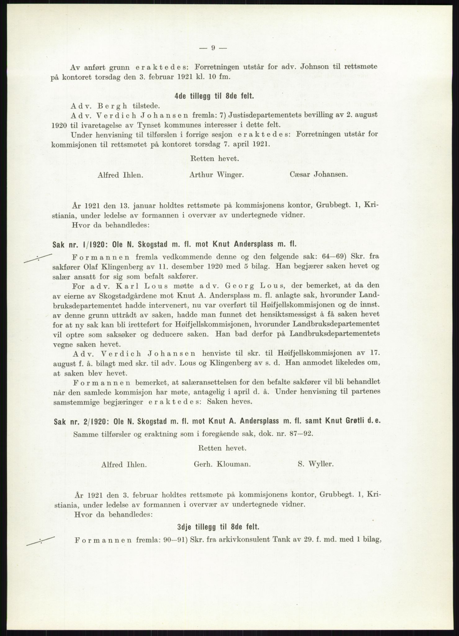 Høyfjellskommisjonen, AV/RA-S-1546/X/Xa/L0001: Nr. 1-33, 1909-1953, p. 3456