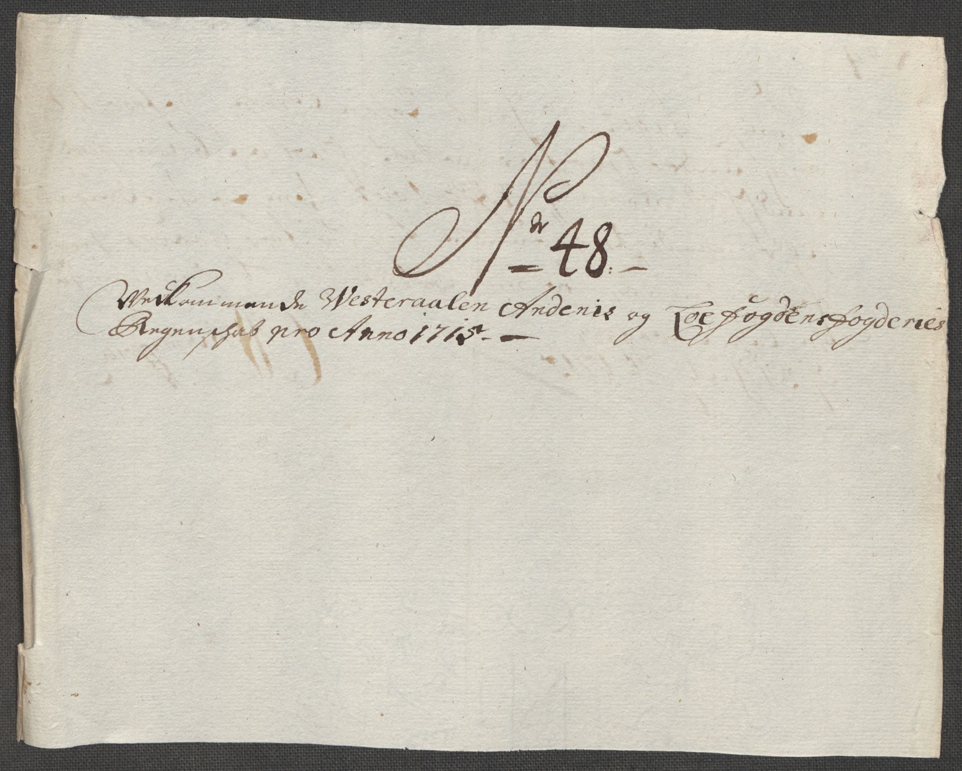 Rentekammeret inntil 1814, Reviderte regnskaper, Fogderegnskap, AV/RA-EA-4092/R67/L4681: Fogderegnskap Vesterålen, Andenes og Lofoten, 1715, p. 226