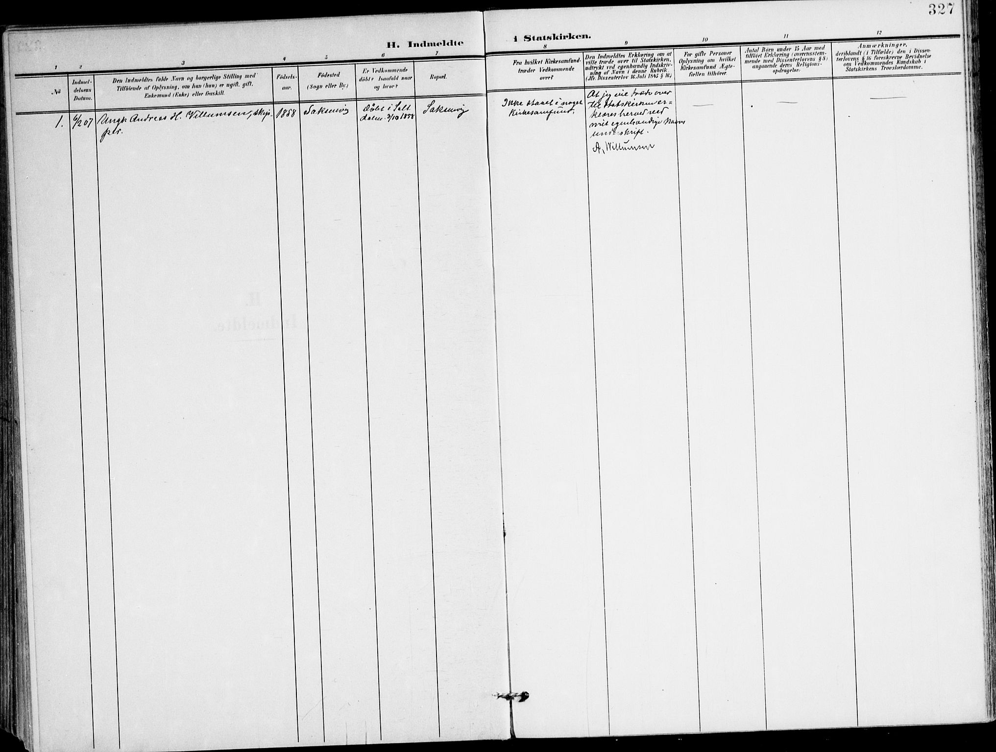 Ministerialprotokoller, klokkerbøker og fødselsregistre - Nordland, SAT/A-1459/847/L0672: Parish register (official) no. 847A12, 1902-1919, p. 327