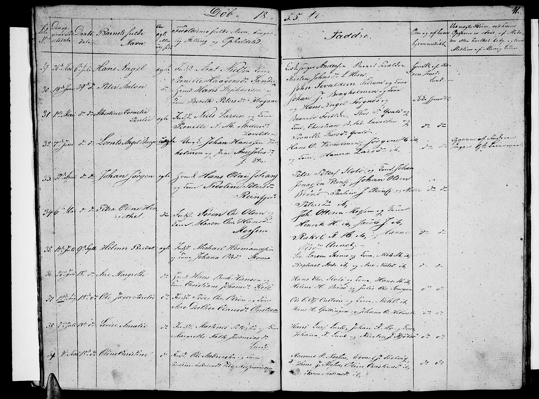 Ministerialprotokoller, klokkerbøker og fødselsregistre - Nordland, AV/SAT-A-1459/813/L0211: Parish register (copy) no. 813C03, 1842-1863, p. 41