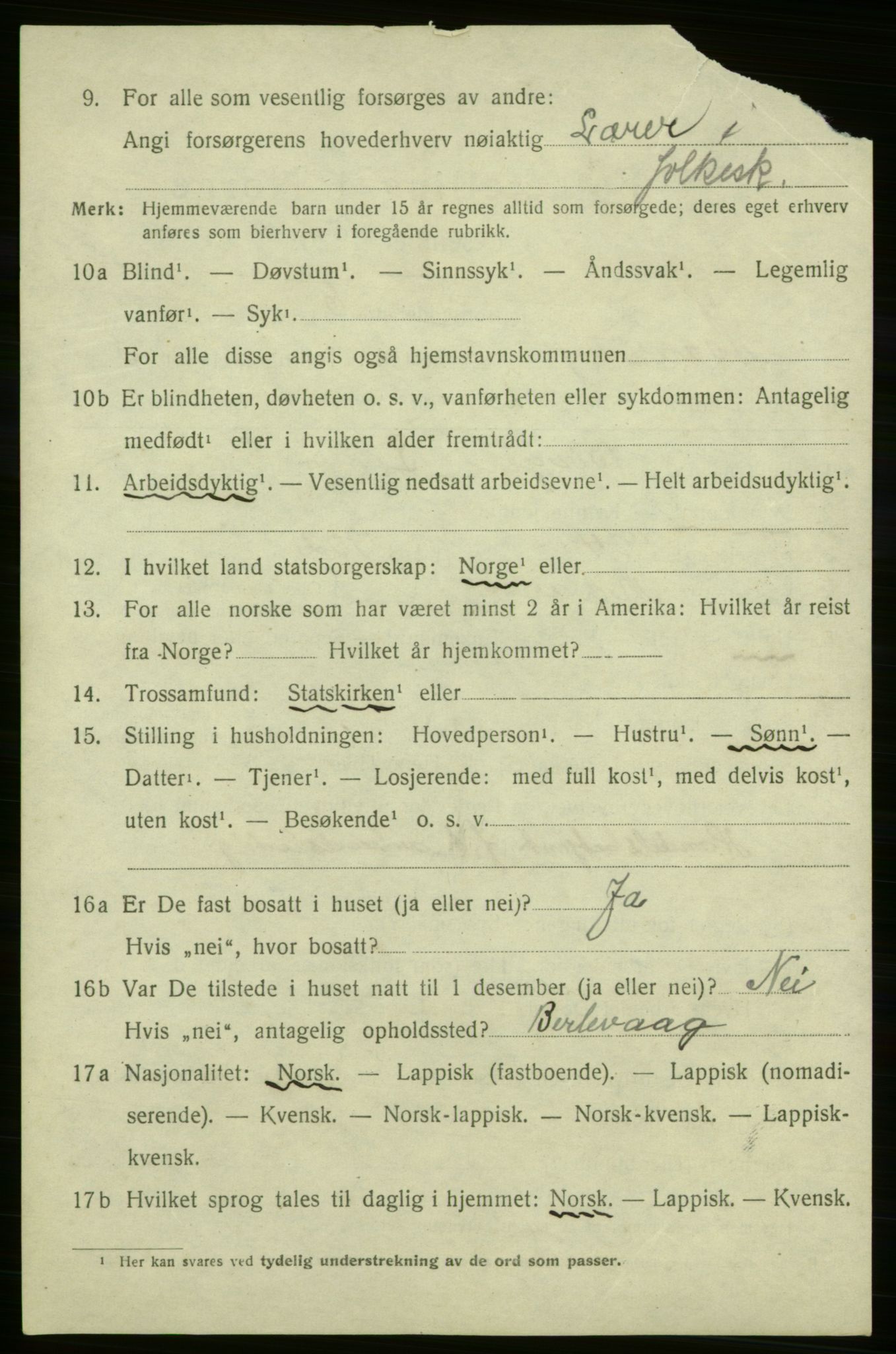 SATØ, 1920 census for Måsøy, 1920, p. 1815