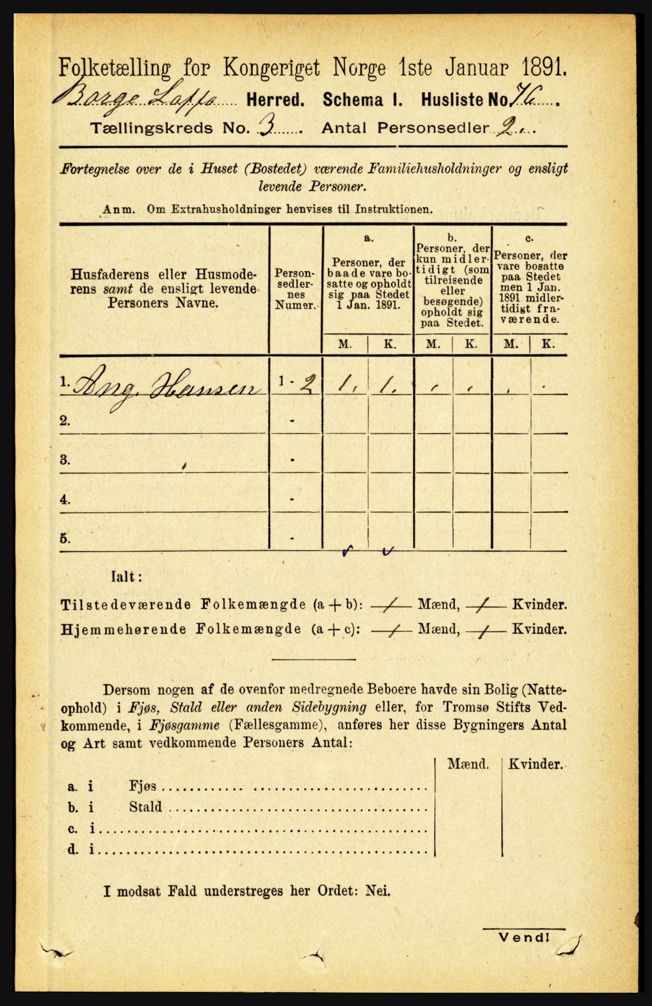 RA, 1891 census for 1862 Borge, 1891, p. 1538