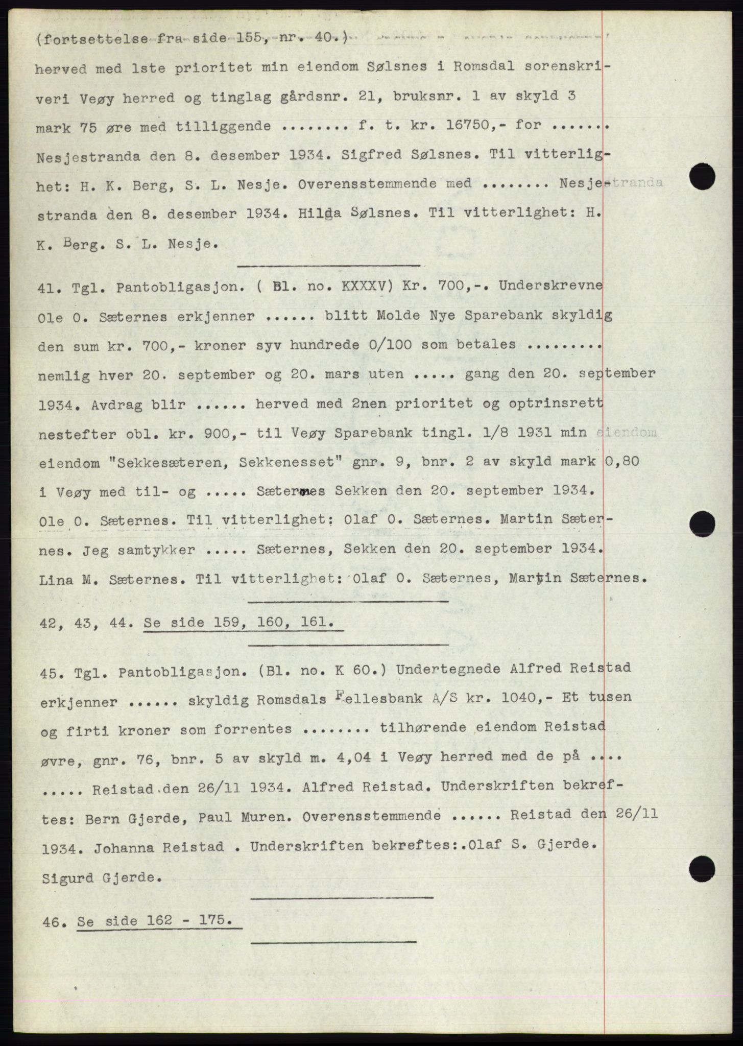 Romsdal sorenskriveri, AV/SAT-A-4149/1/2/2C/L0066: Mortgage book no. 60, 1934-1935, Deed date: 15.12.1934