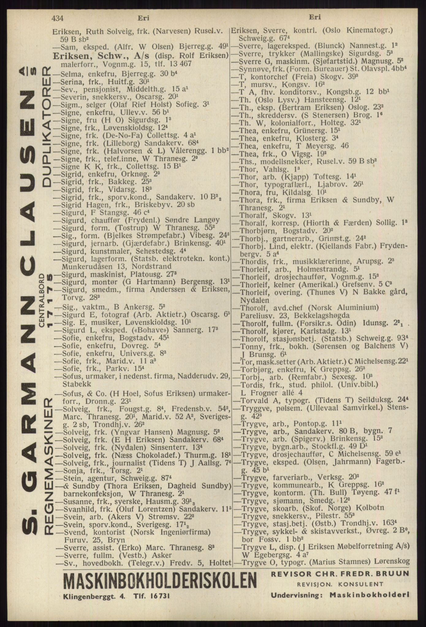 Kristiania/Oslo adressebok, PUBL/-, 1939, p. 434