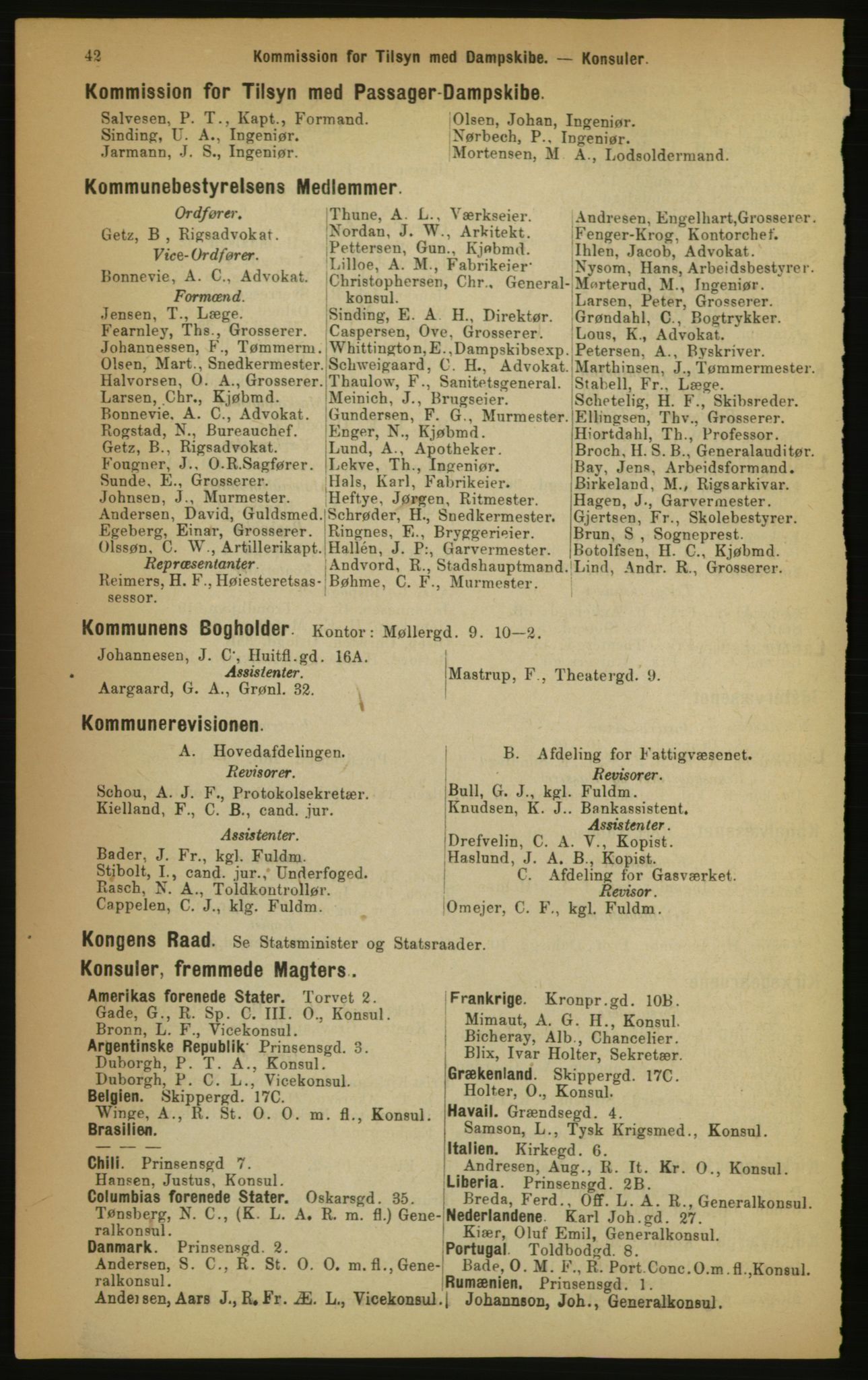 Kristiania/Oslo adressebok, PUBL/-, 1891, p. 42