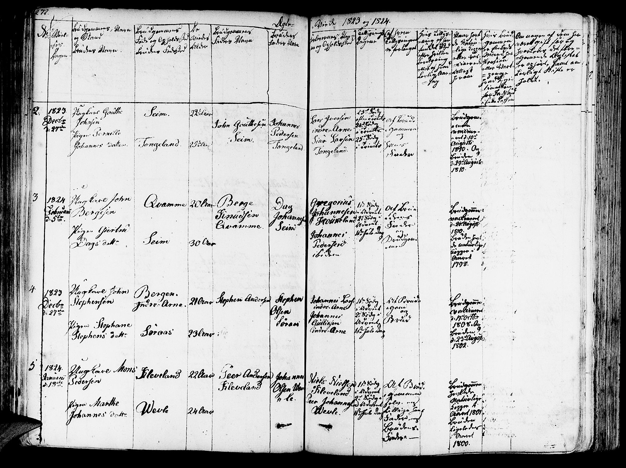 Haus sokneprestembete, SAB/A-75601/H/Haa: Parish register (official) no. A 13, 1821-1827, p. 272
