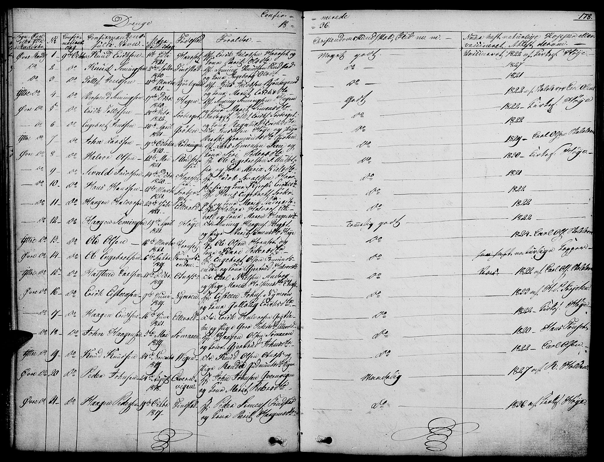Rendalen prestekontor, SAH/PREST-054/H/Ha/Haa/L0004: Parish register (official) no. 4, 1829-1852, p. 178