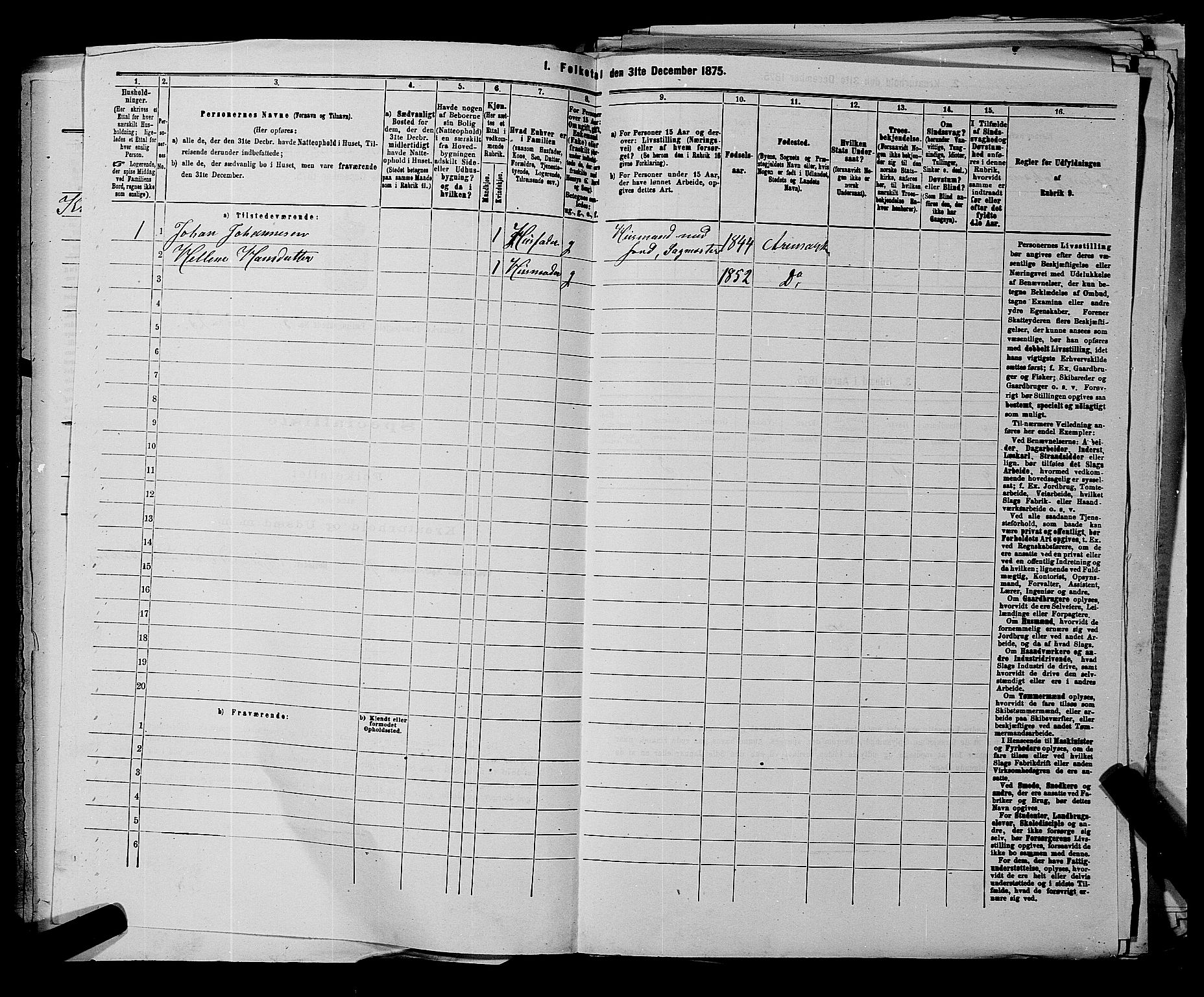 RA, 1875 census for 0118P Aremark, 1875, p. 687